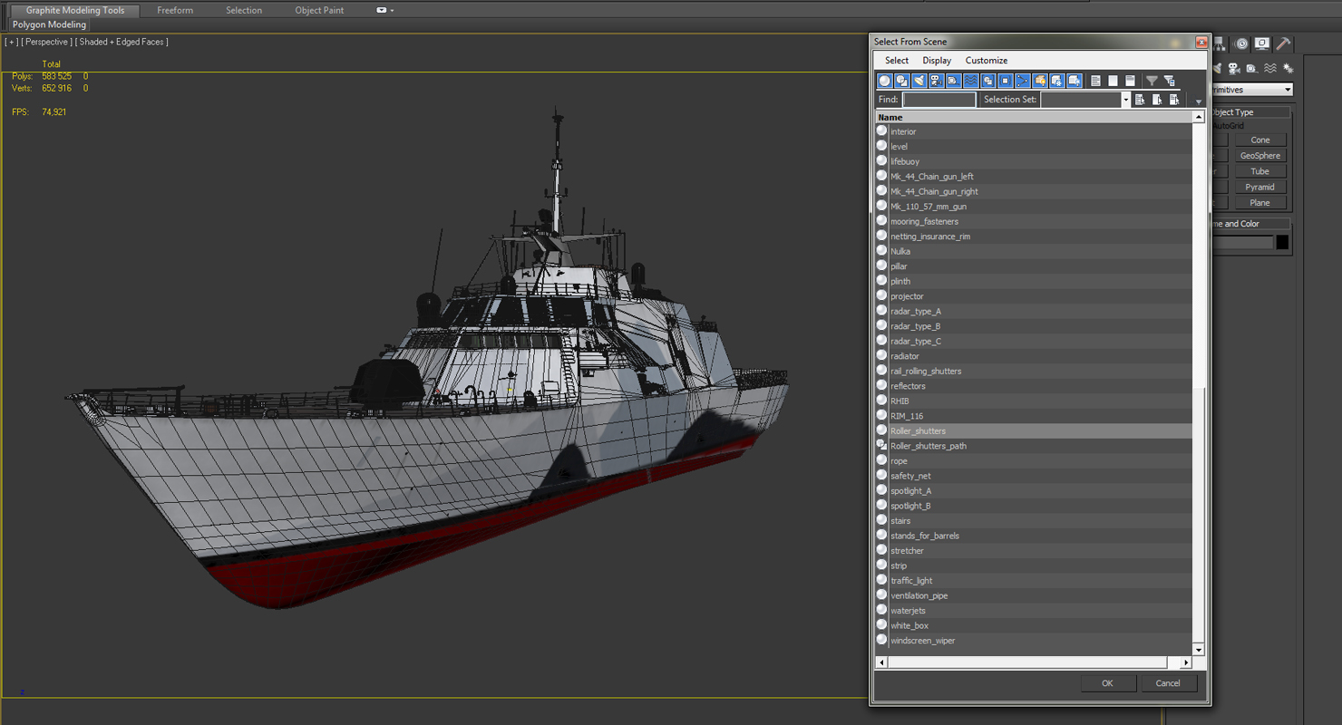 3D LCS 1 USS Freedom Littoral Combat Lead Ship model