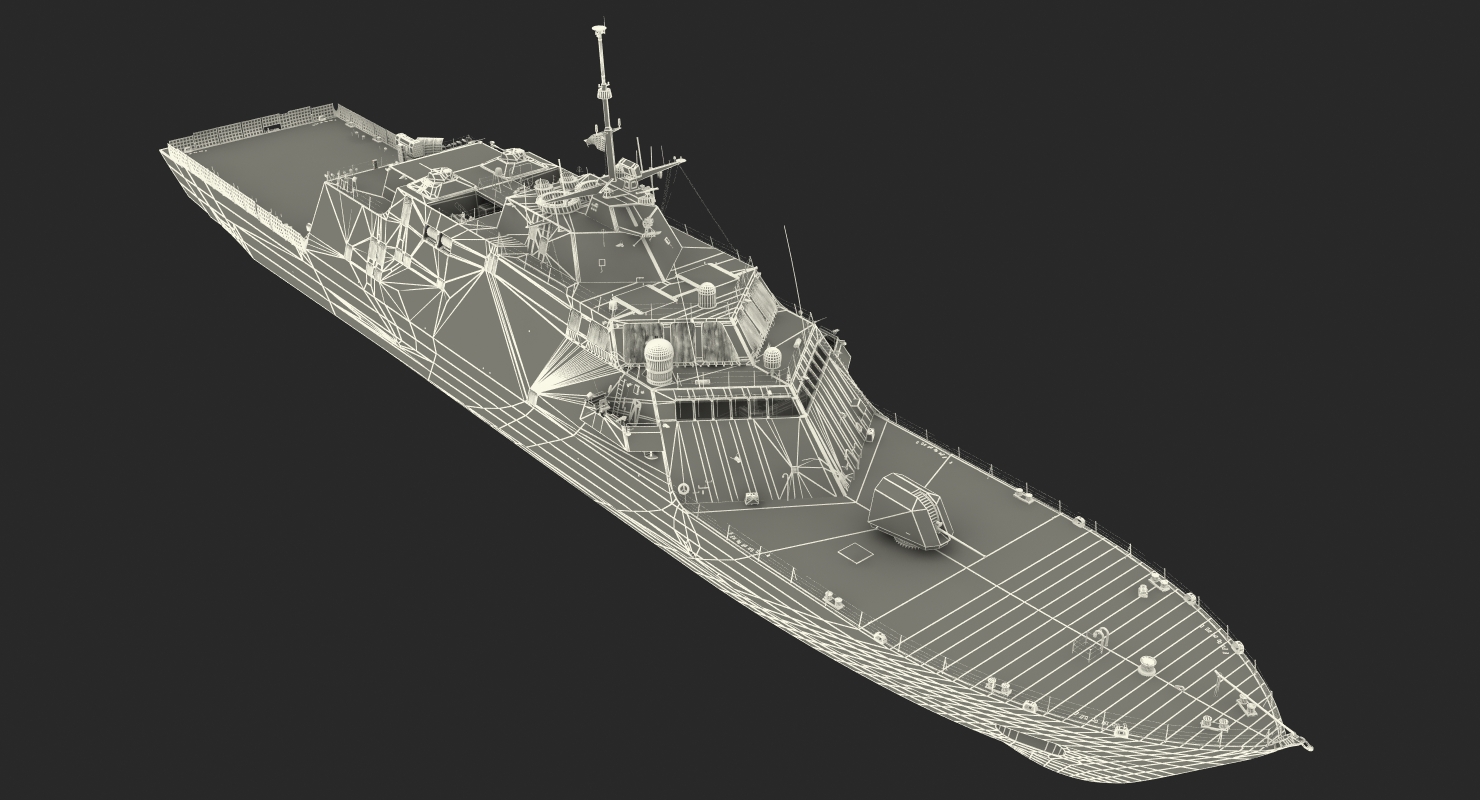3D LCS 1 USS Freedom Littoral Combat Lead Ship model