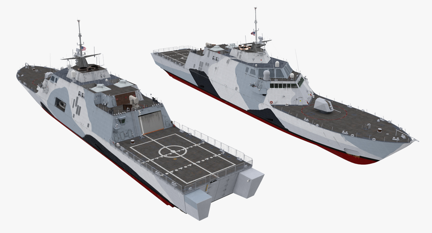 3D LCS 1 USS Freedom Littoral Combat Lead Ship model