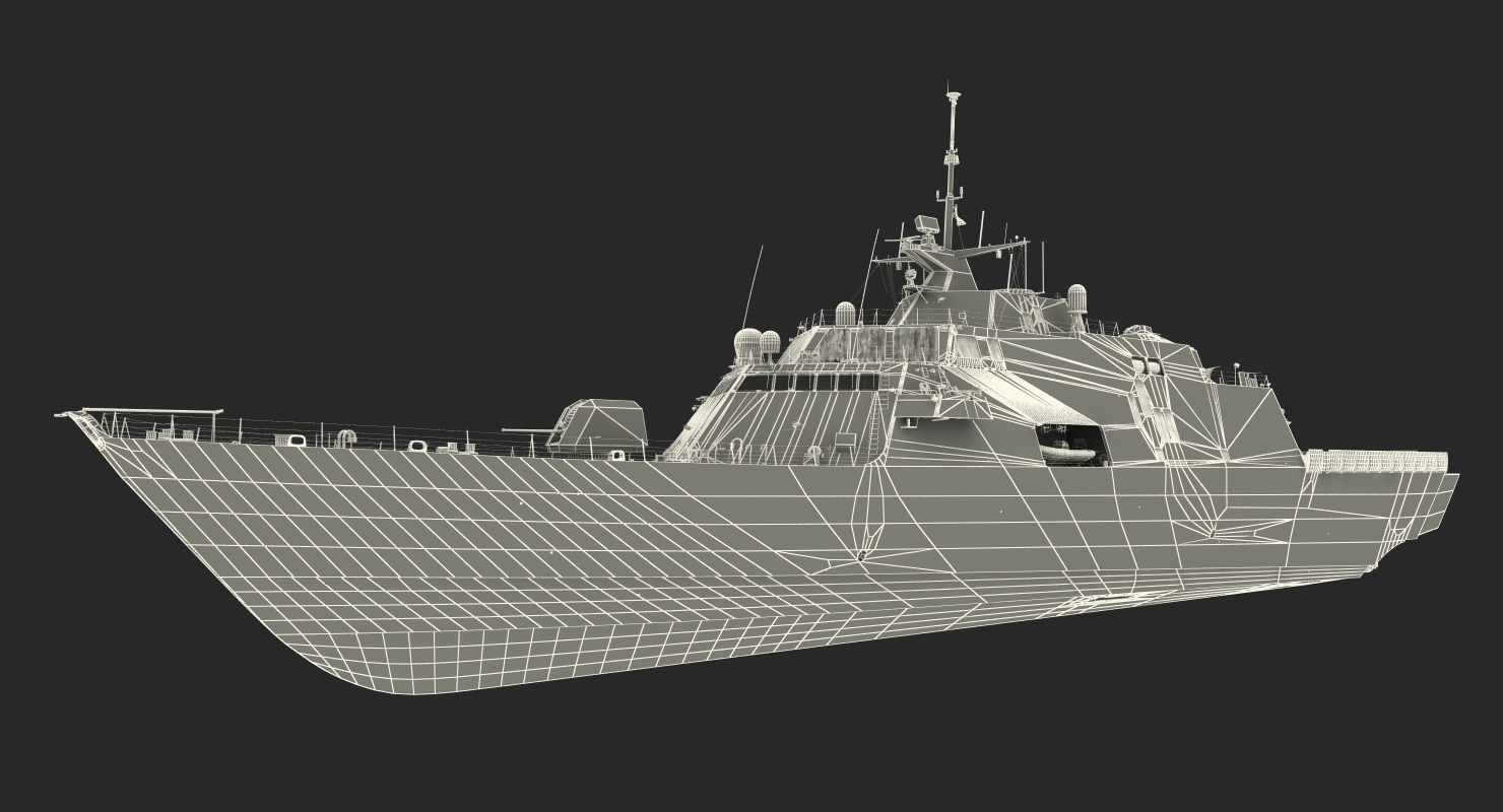 3D LCS 1 USS Freedom Littoral Combat Lead Ship model