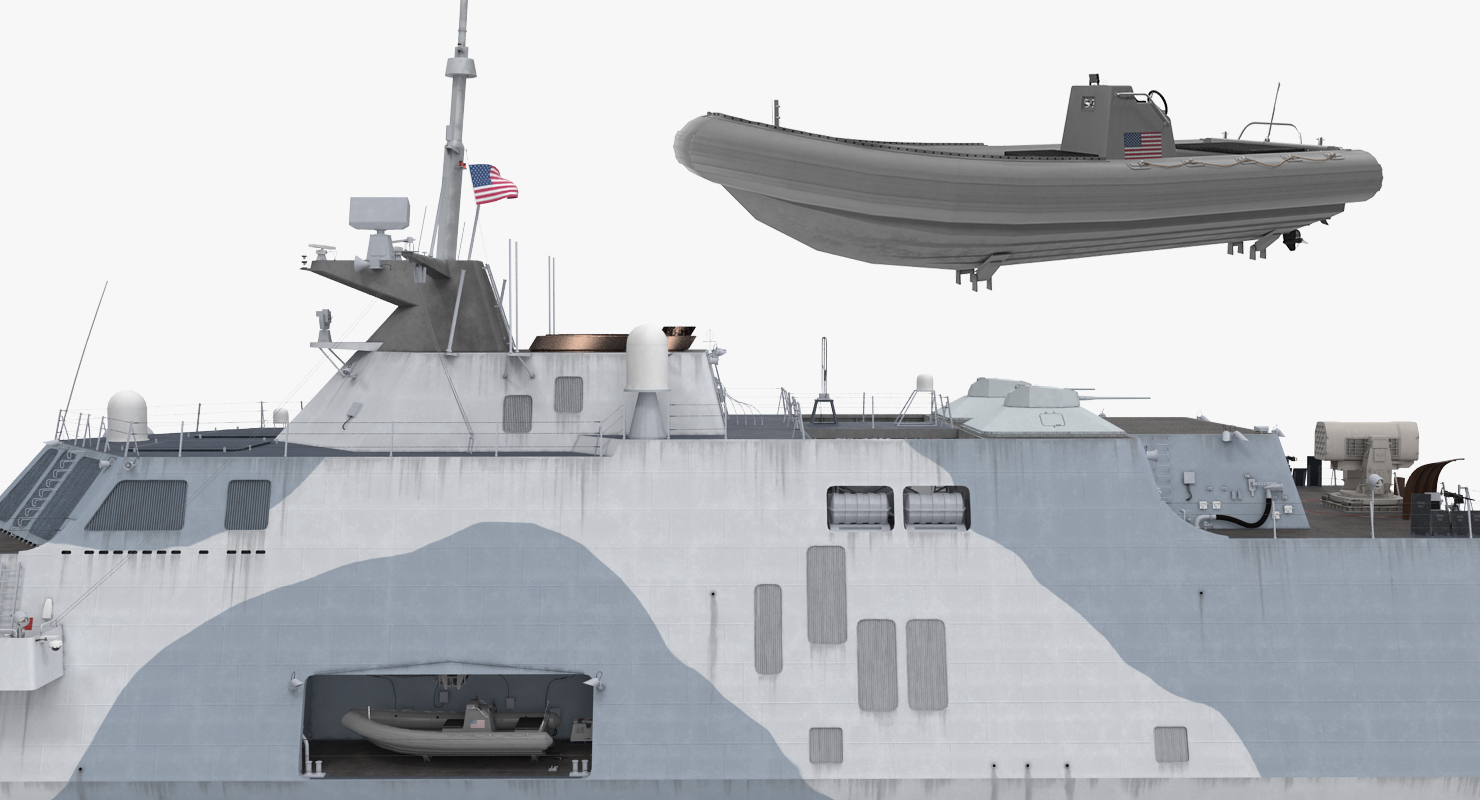 3D LCS 1 USS Freedom Littoral Combat Lead Ship model