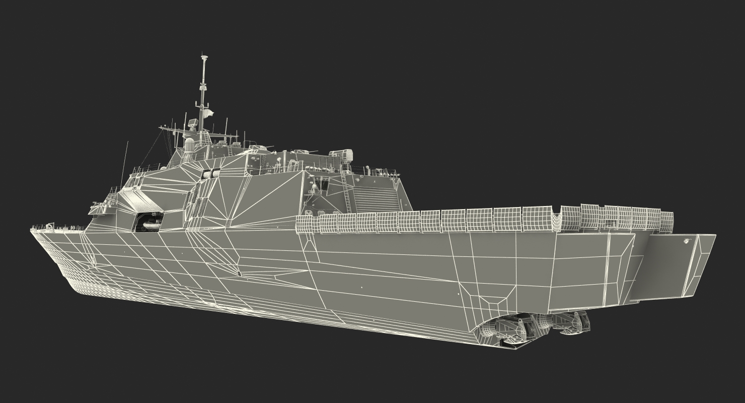 3D LCS 1 USS Freedom Littoral Combat Lead Ship model