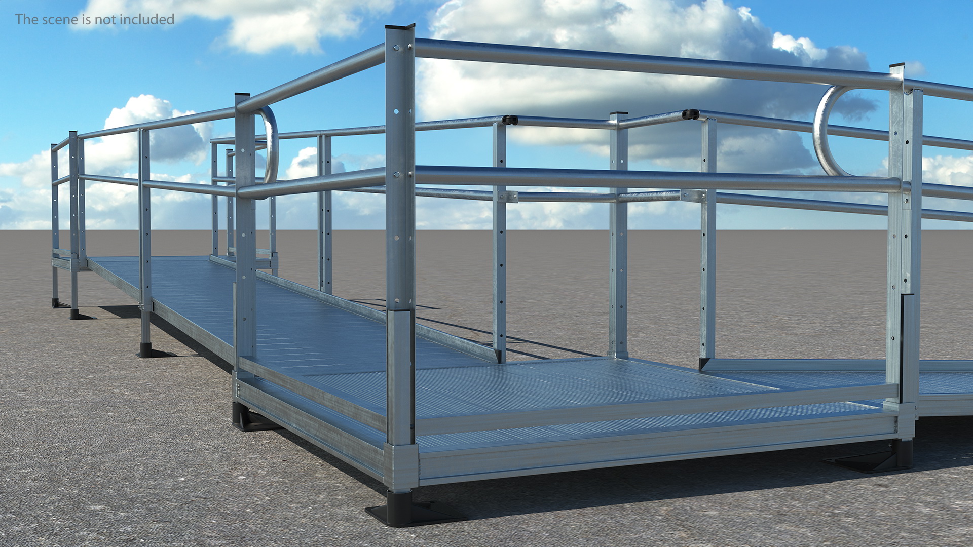 3D Aluminum Modular Wheelchair Ramp Set