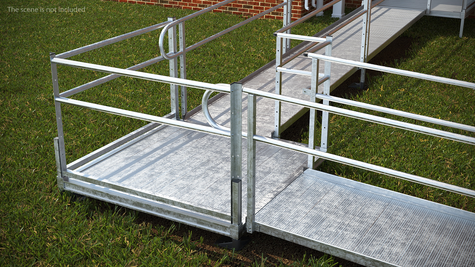 3D Aluminum Modular Wheelchair Ramp Set
