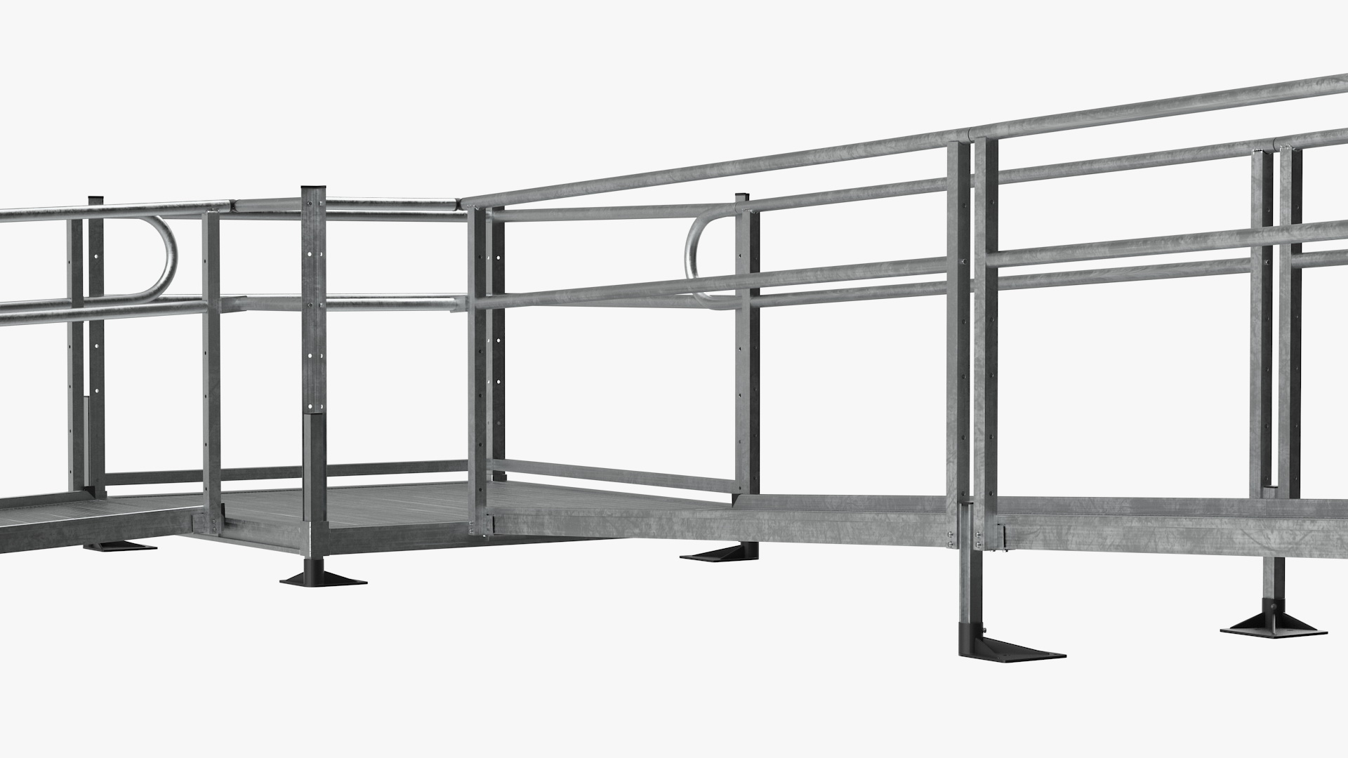 3D Aluminum Modular Wheelchair Ramp Set