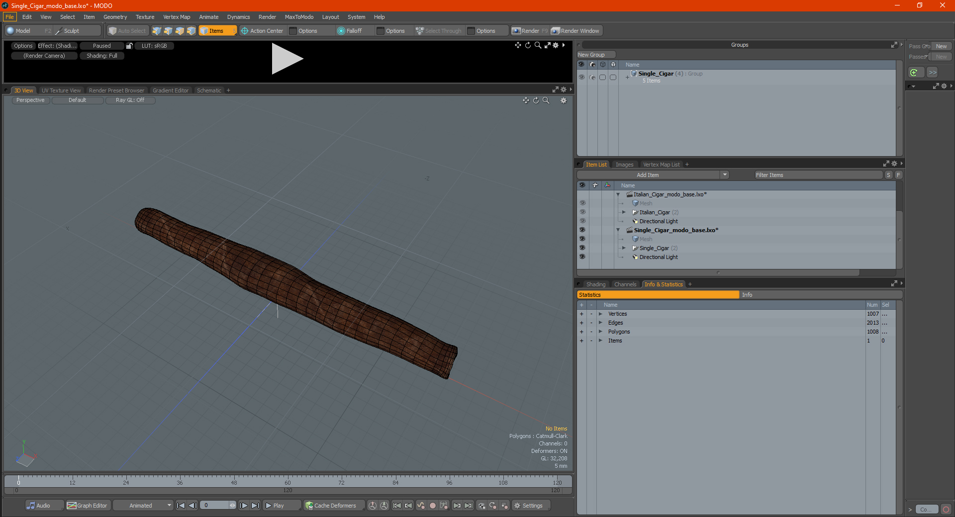 Single Cigar 3D