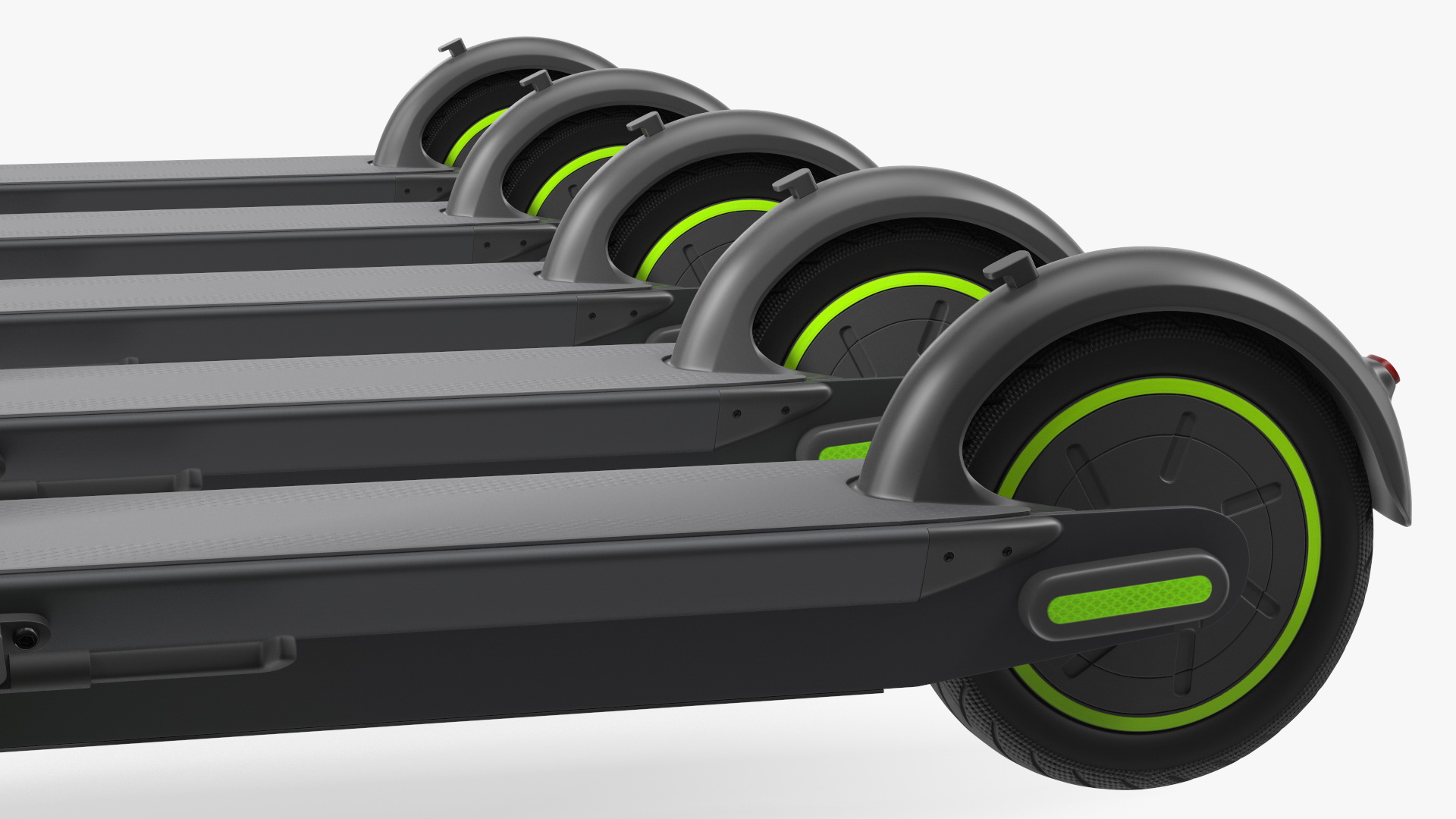 Electric Rental Station With Scooters 3D