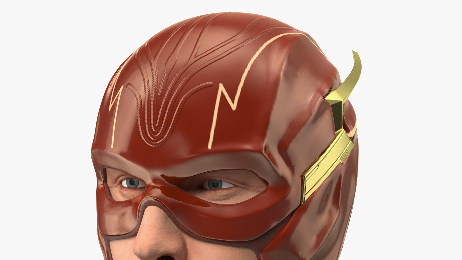 3D model DC Flash Head Rigged