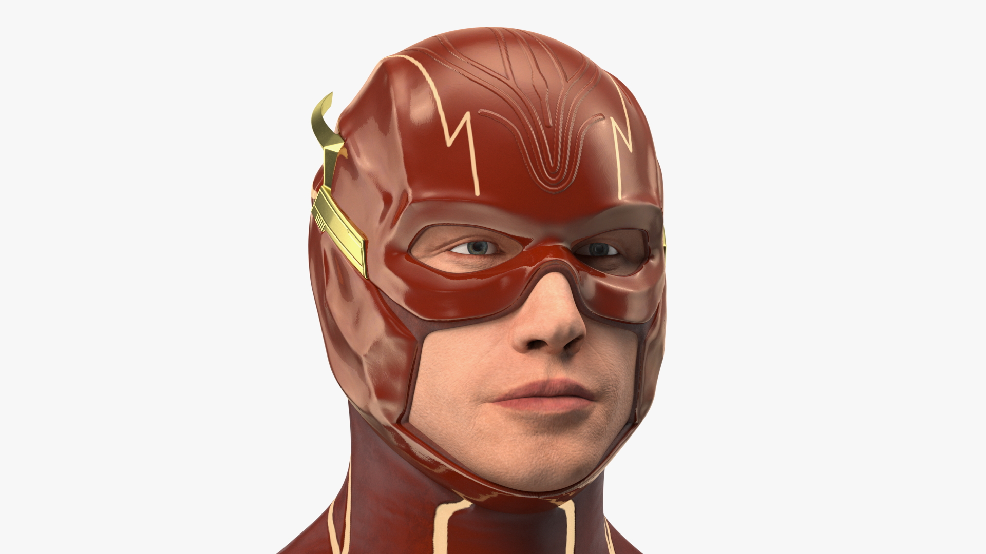 3D model DC Flash Head Rigged