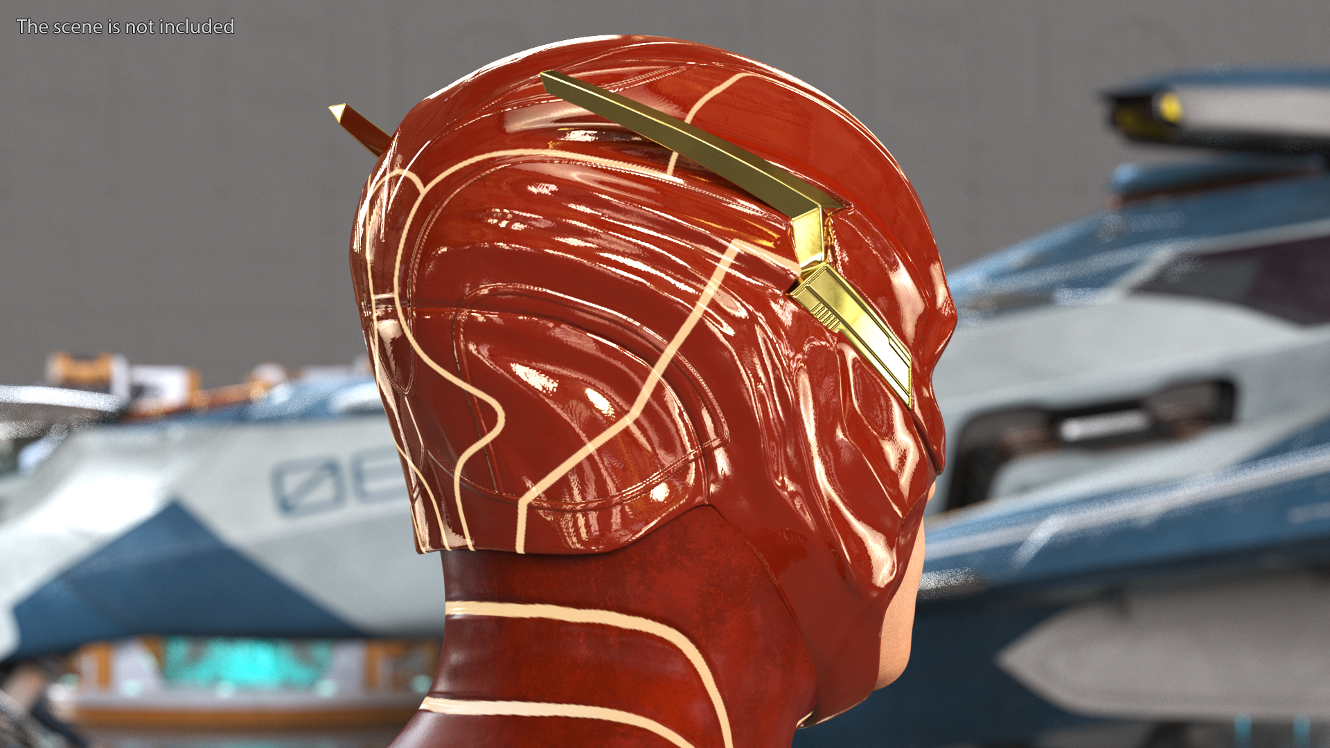 3D model DC Flash Head Rigged
