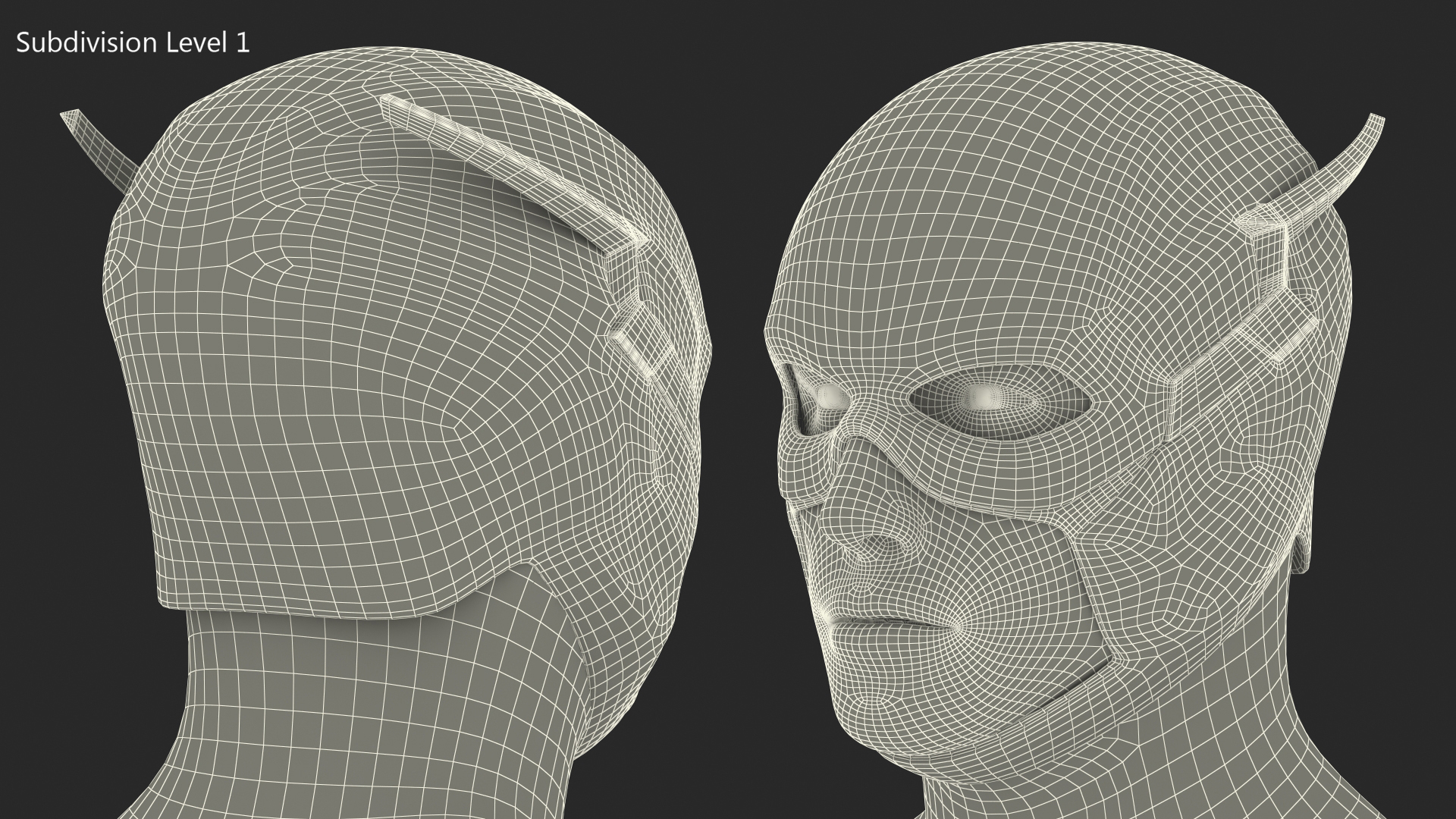 3D model DC Flash Head Rigged