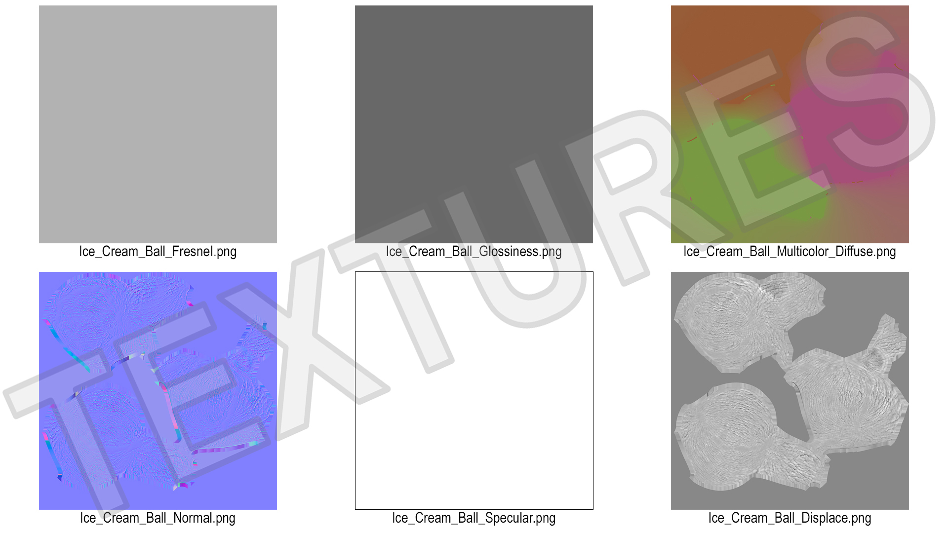 3D model Multicolored Ice Cream Balls in Cardboard Cup