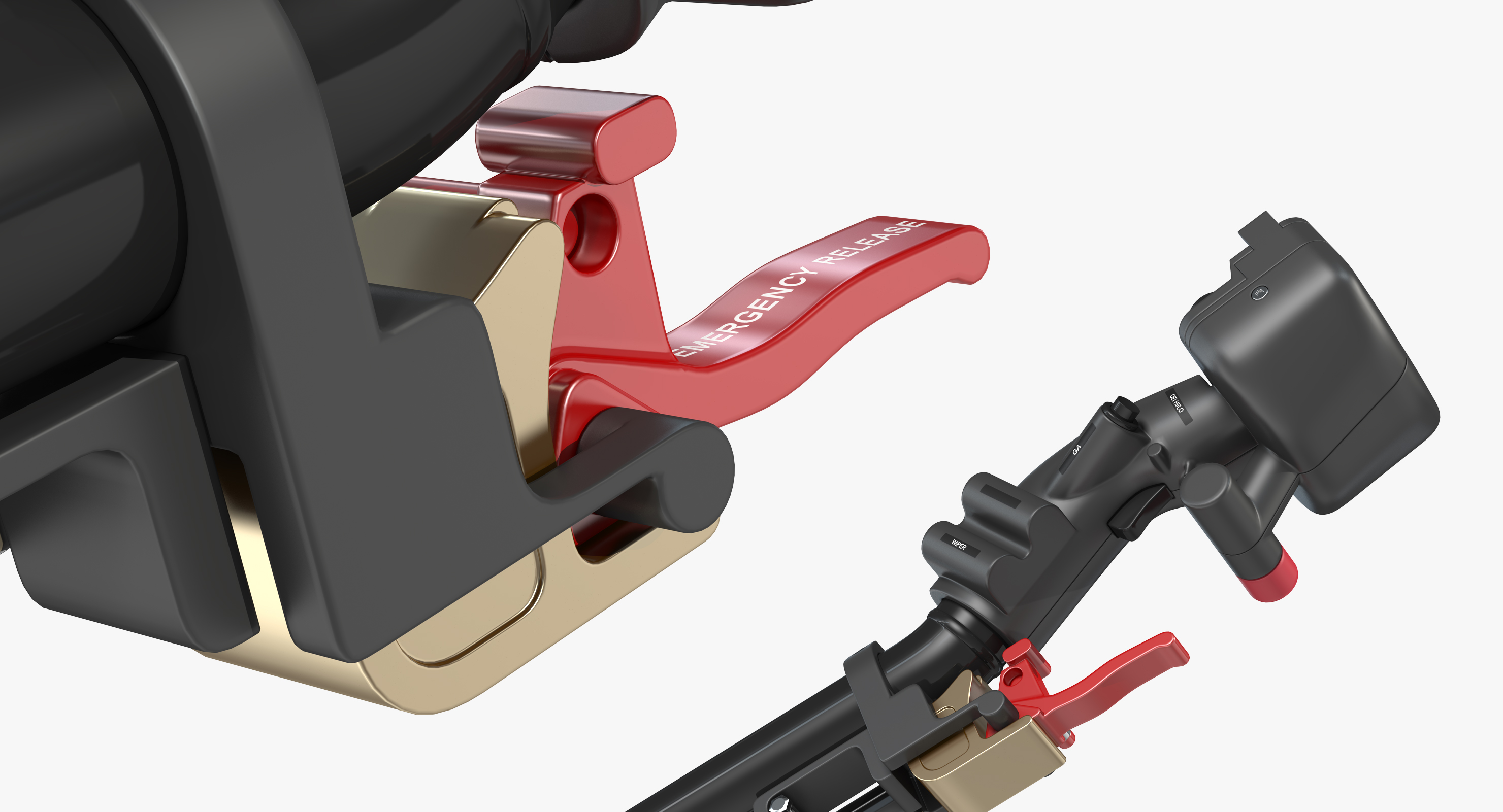 Helicopter Control Stick 3D model