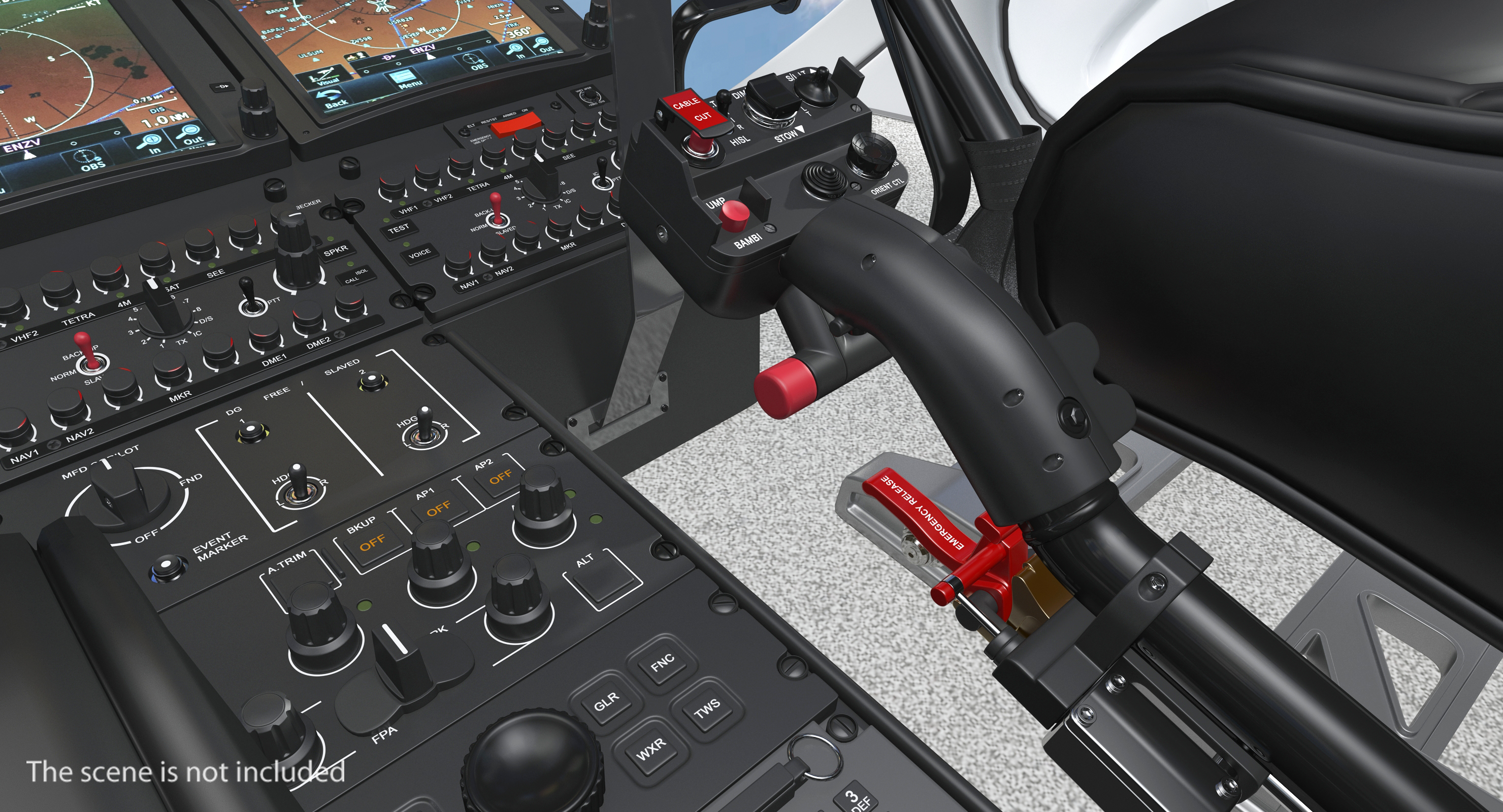 Helicopter Control Stick 3D model