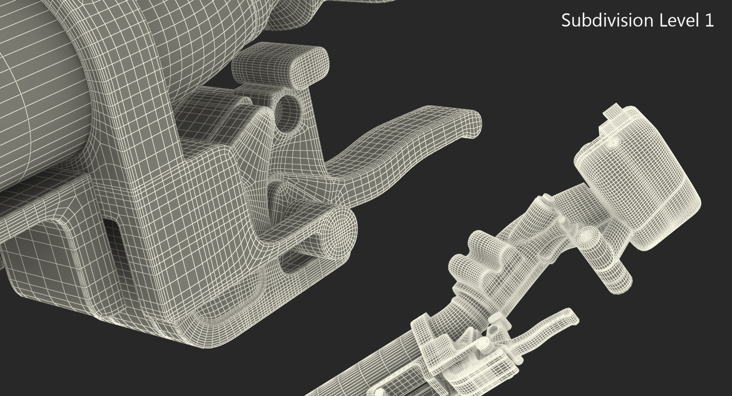 Helicopter Control Stick 3D model