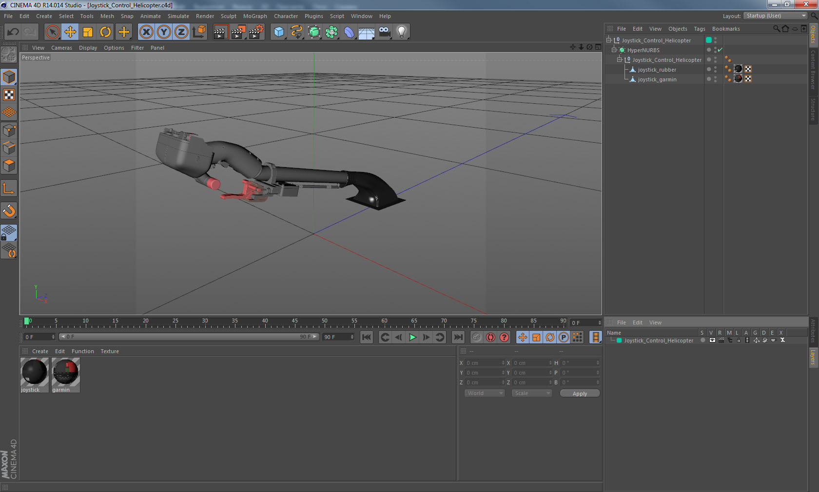 Helicopter Control Stick 3D model