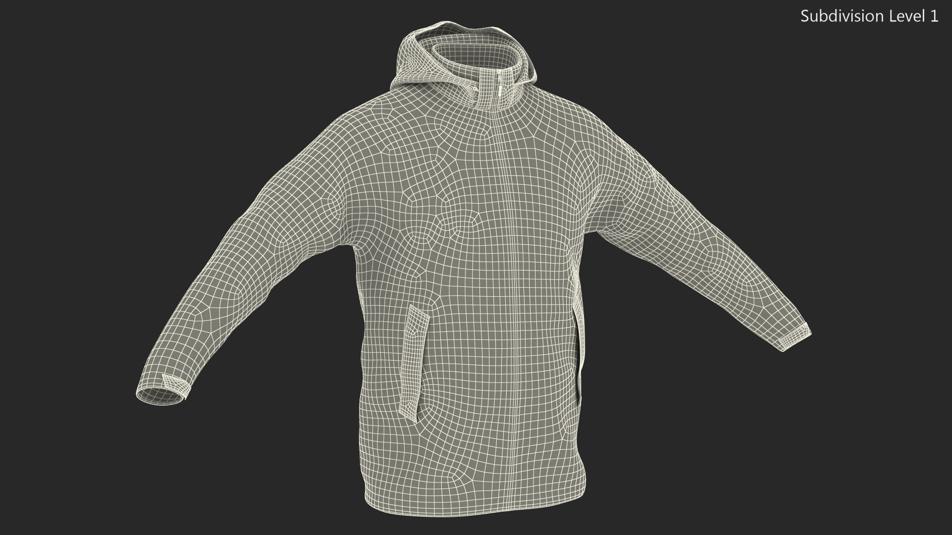 3D Winter Sport Jacket Red model