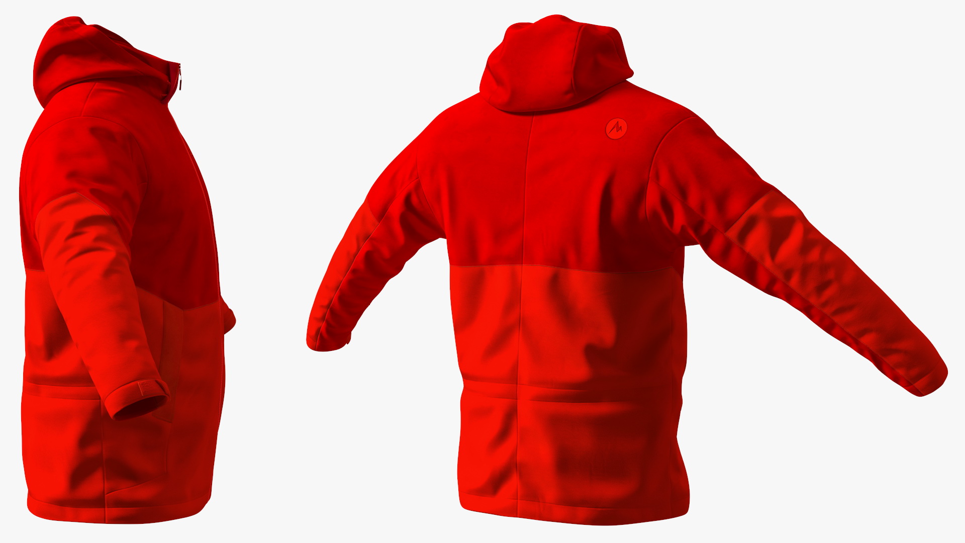3D Winter Sport Jacket Red model