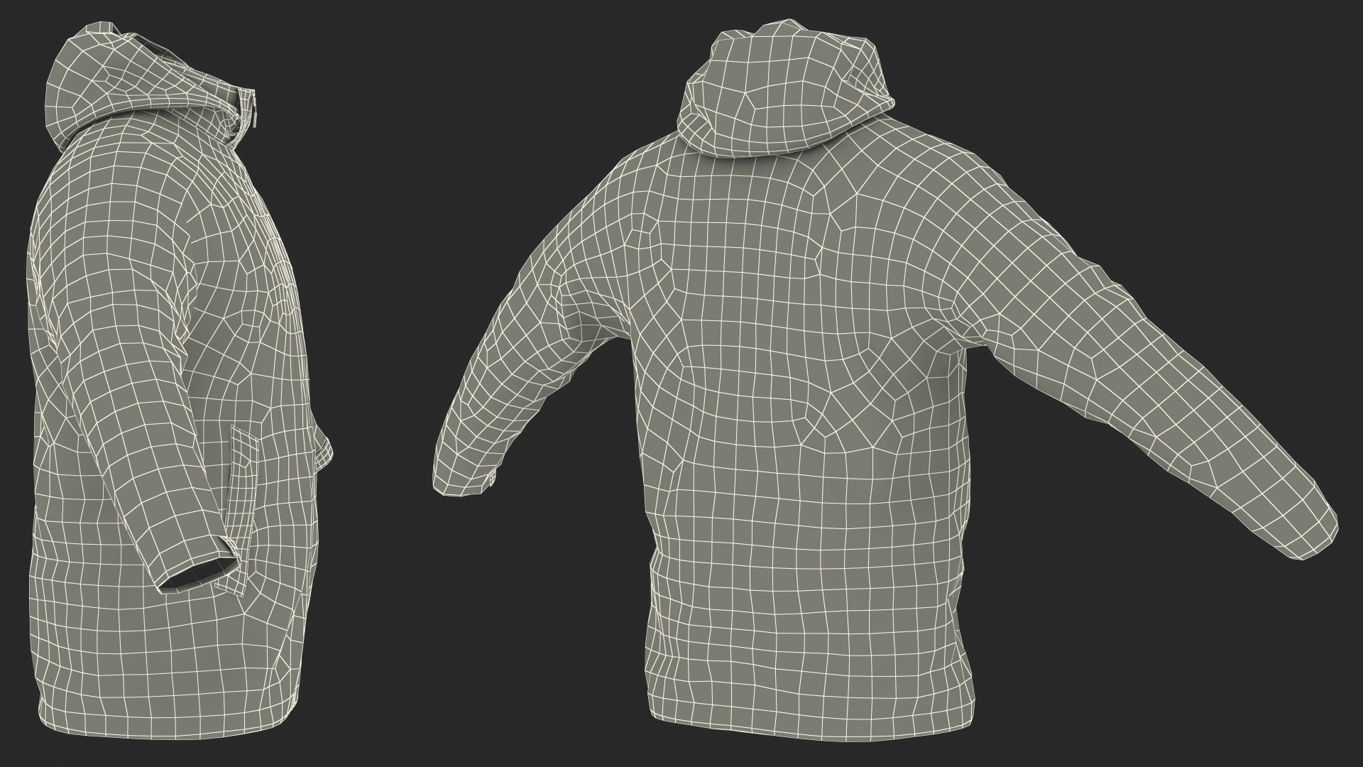 3D Winter Sport Jacket Red model