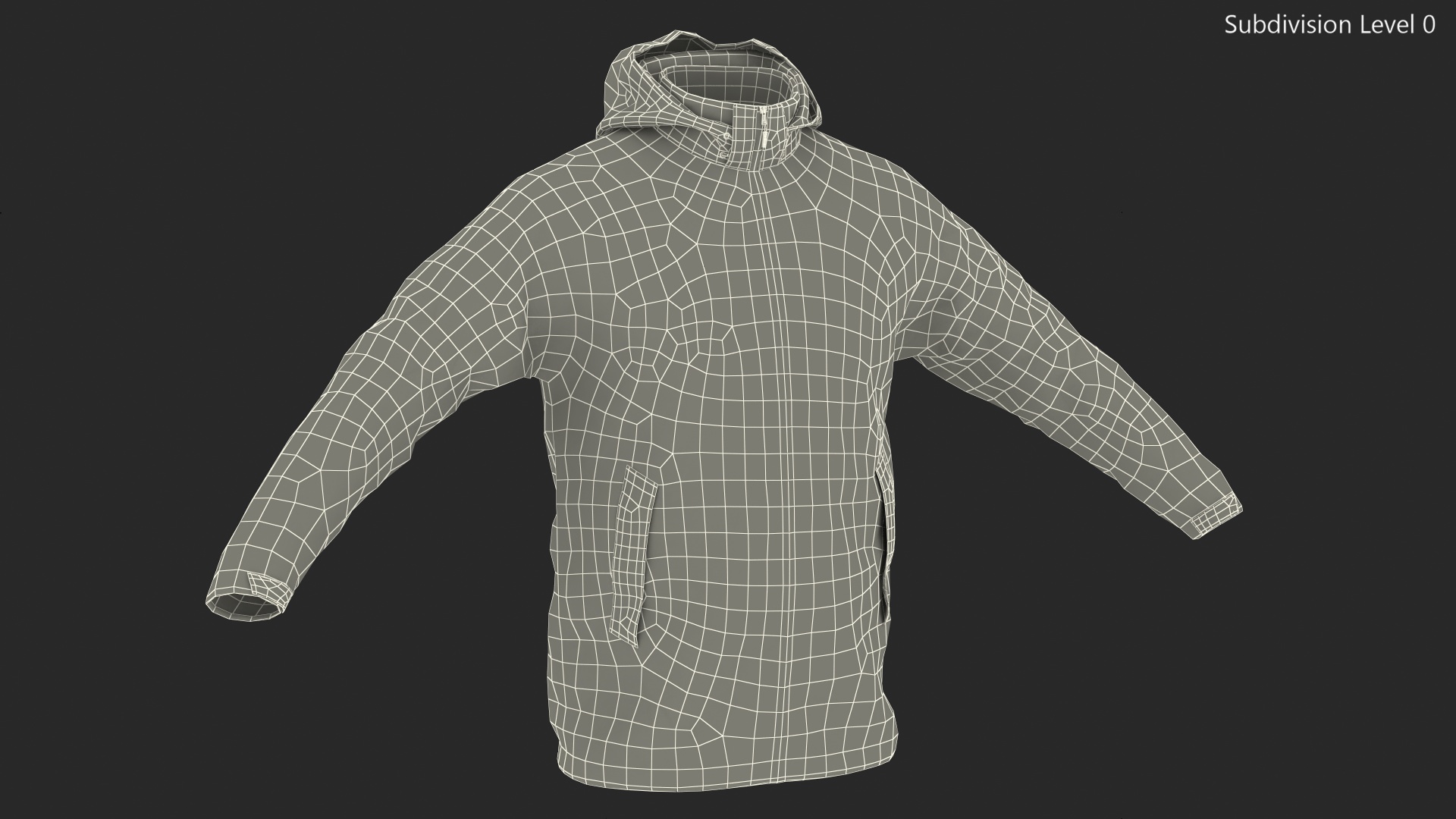 3D Winter Sport Jacket Red model