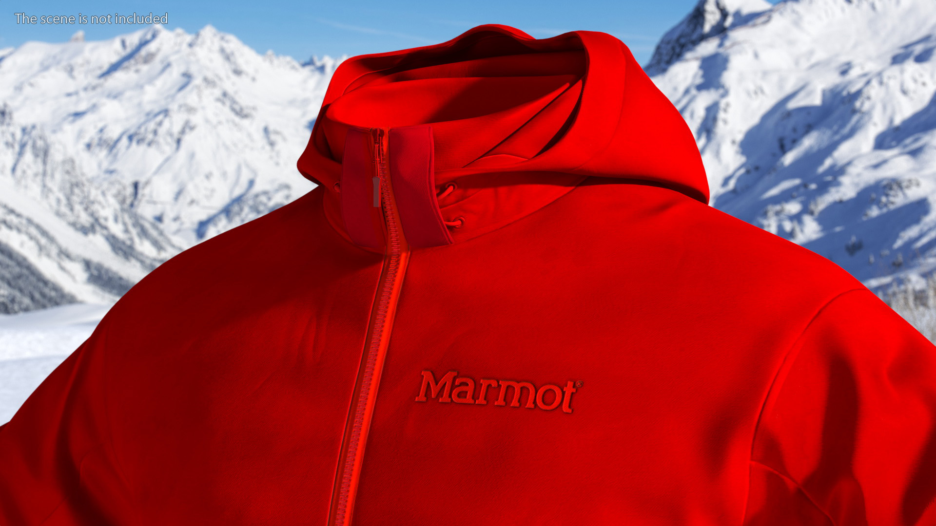 3D Winter Sport Jacket Red model