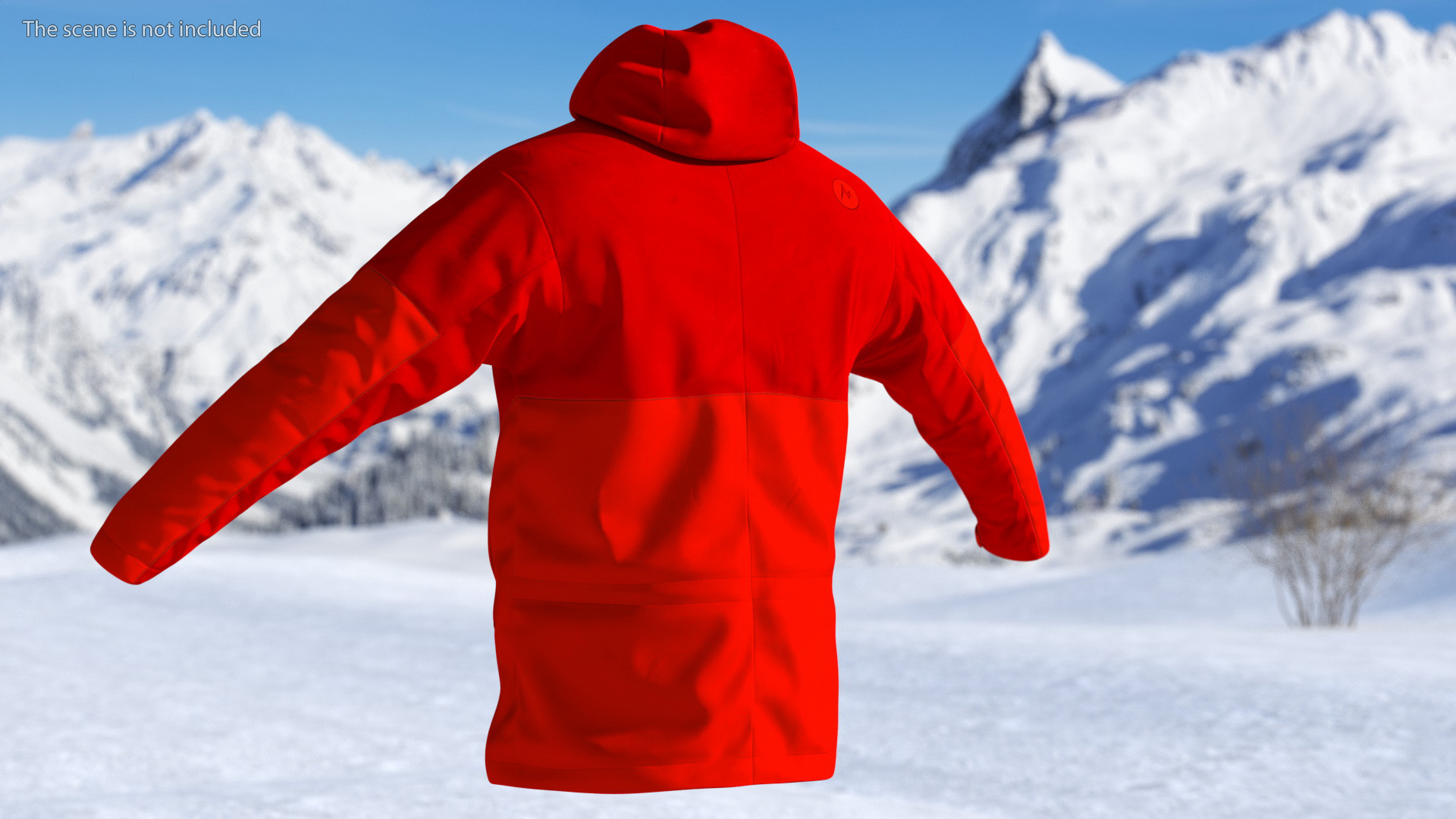 3D Winter Sport Jacket Red model