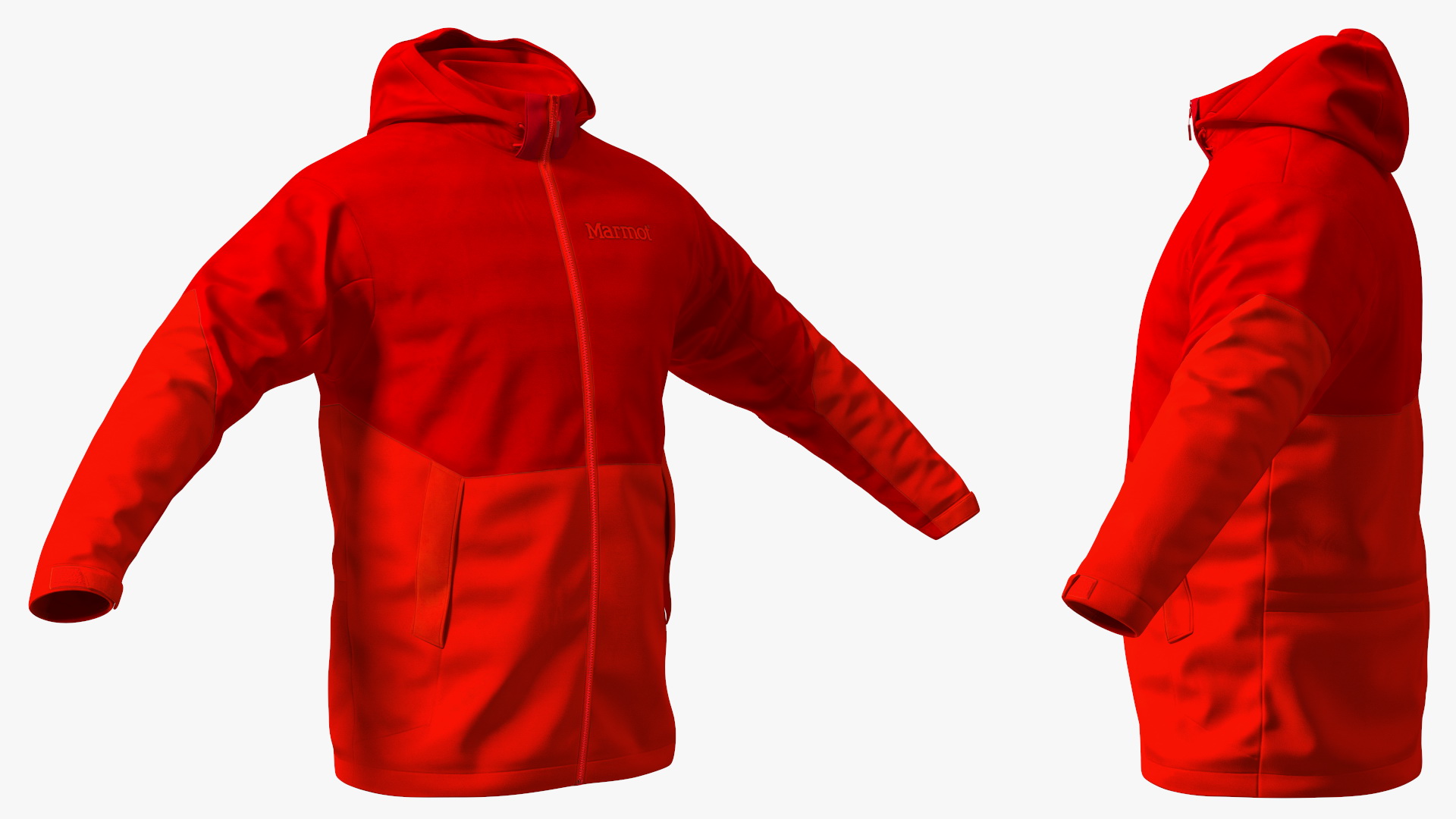 3D Winter Sport Jacket Red model