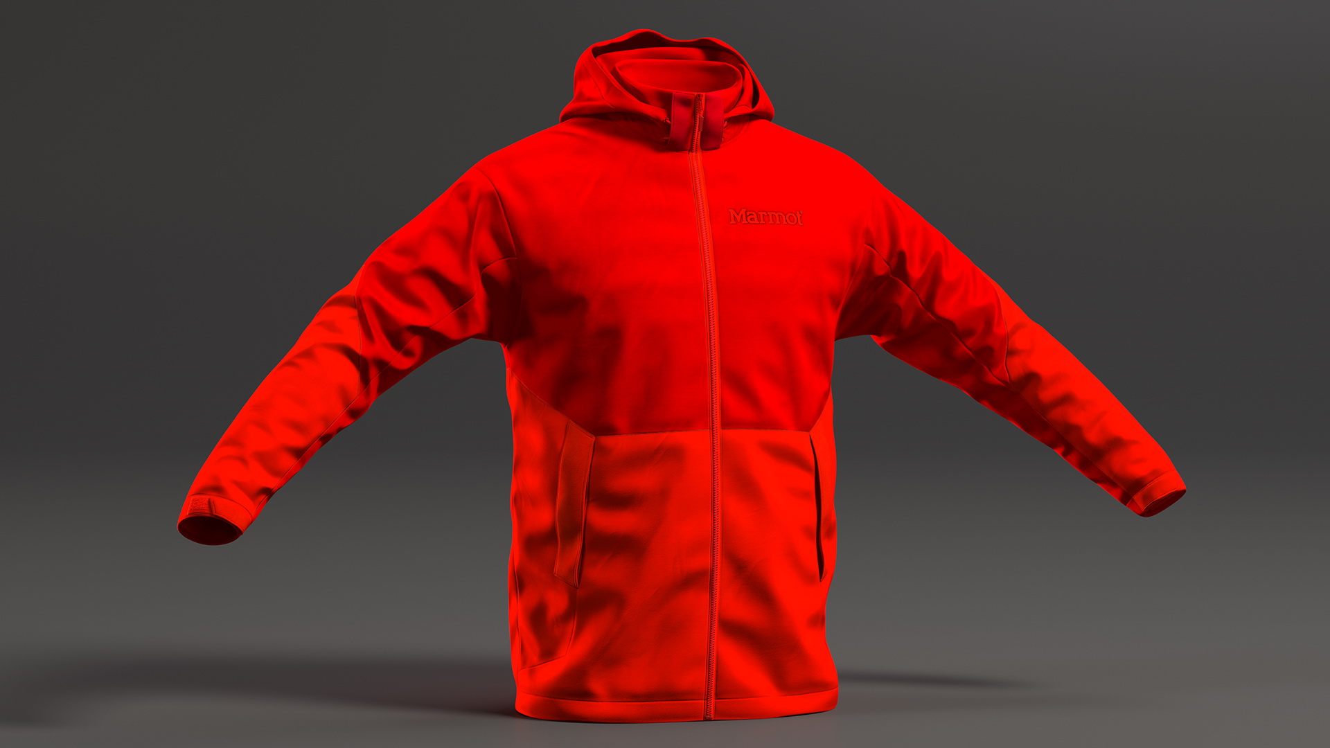 3D Winter Sport Jacket Red model