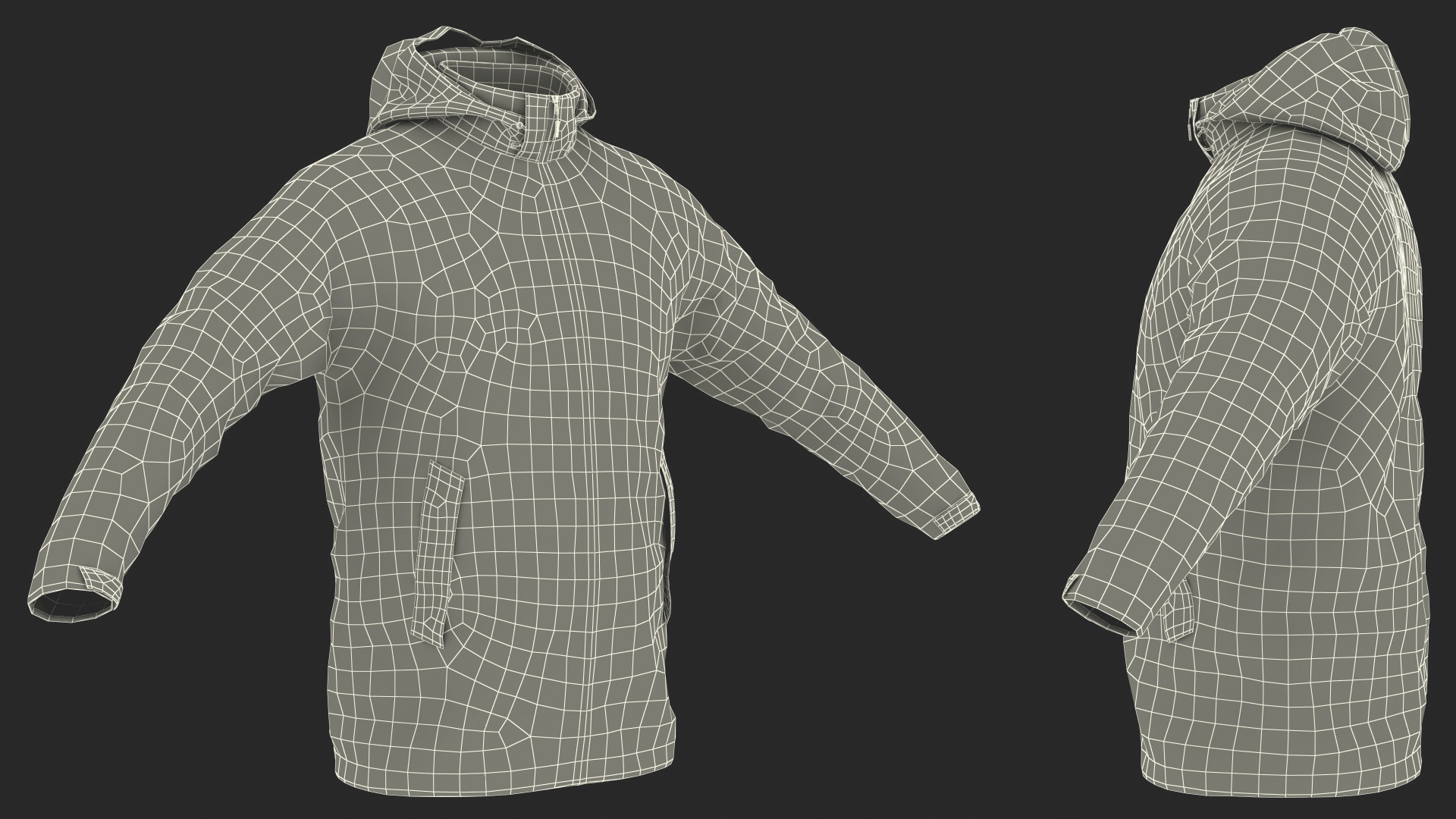 3D Winter Sport Jacket Red model