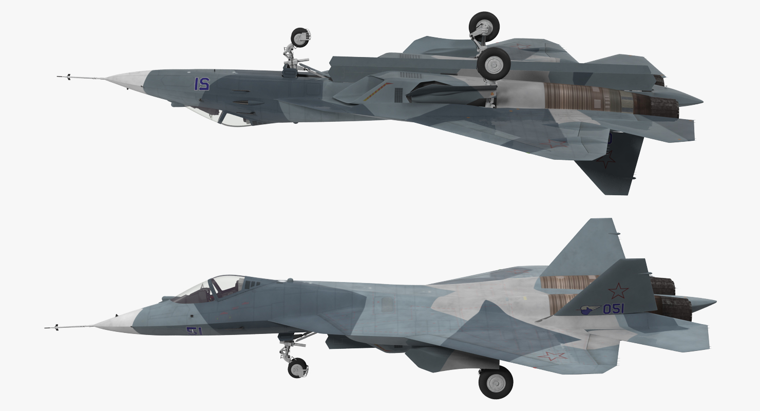 3D Sukhoi T 50 PAK FA model