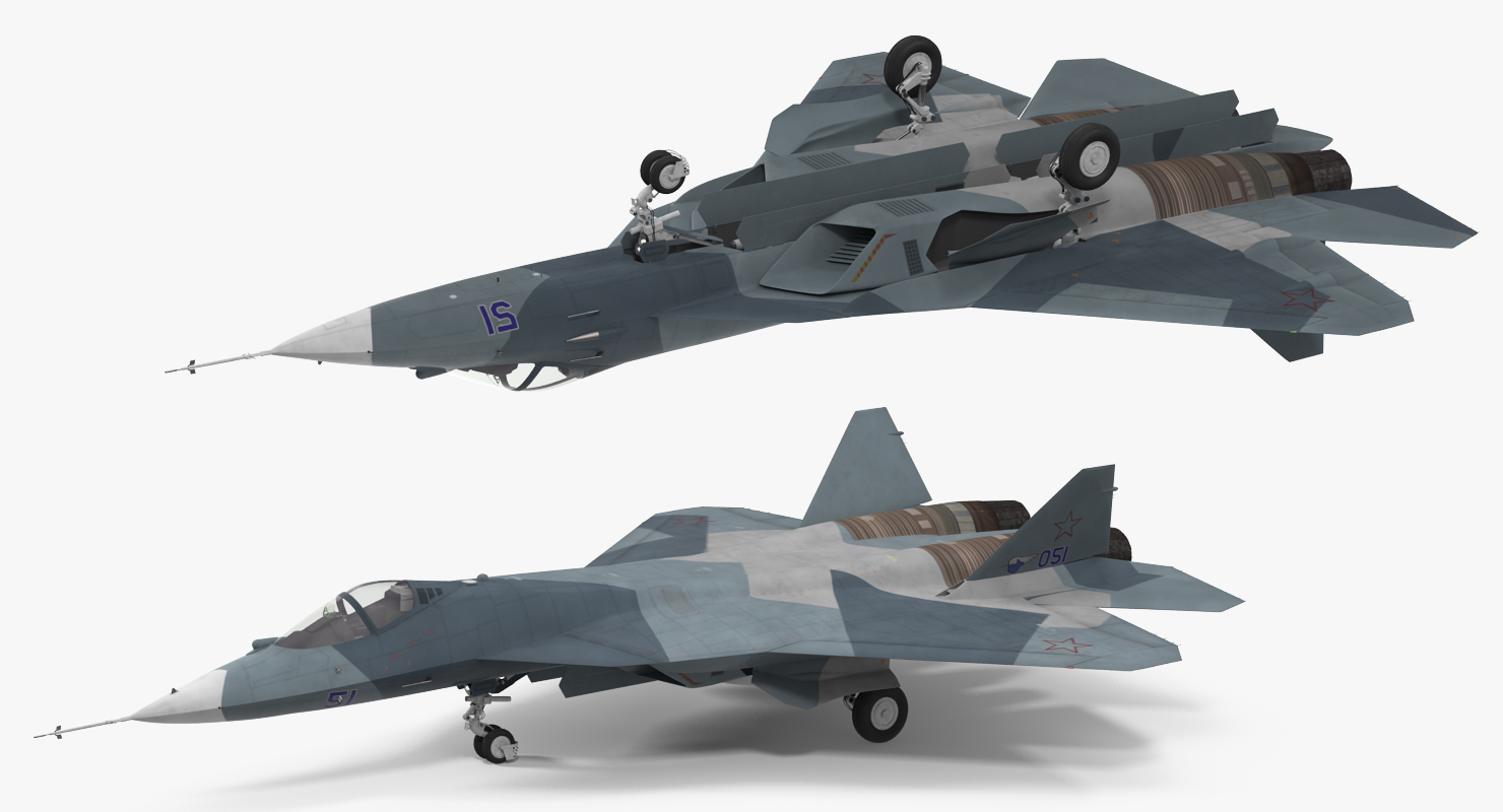 3D Sukhoi T 50 PAK FA model