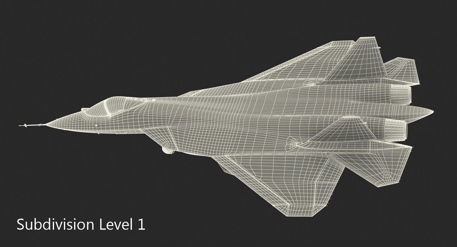 3D Sukhoi T 50 PAK FA model