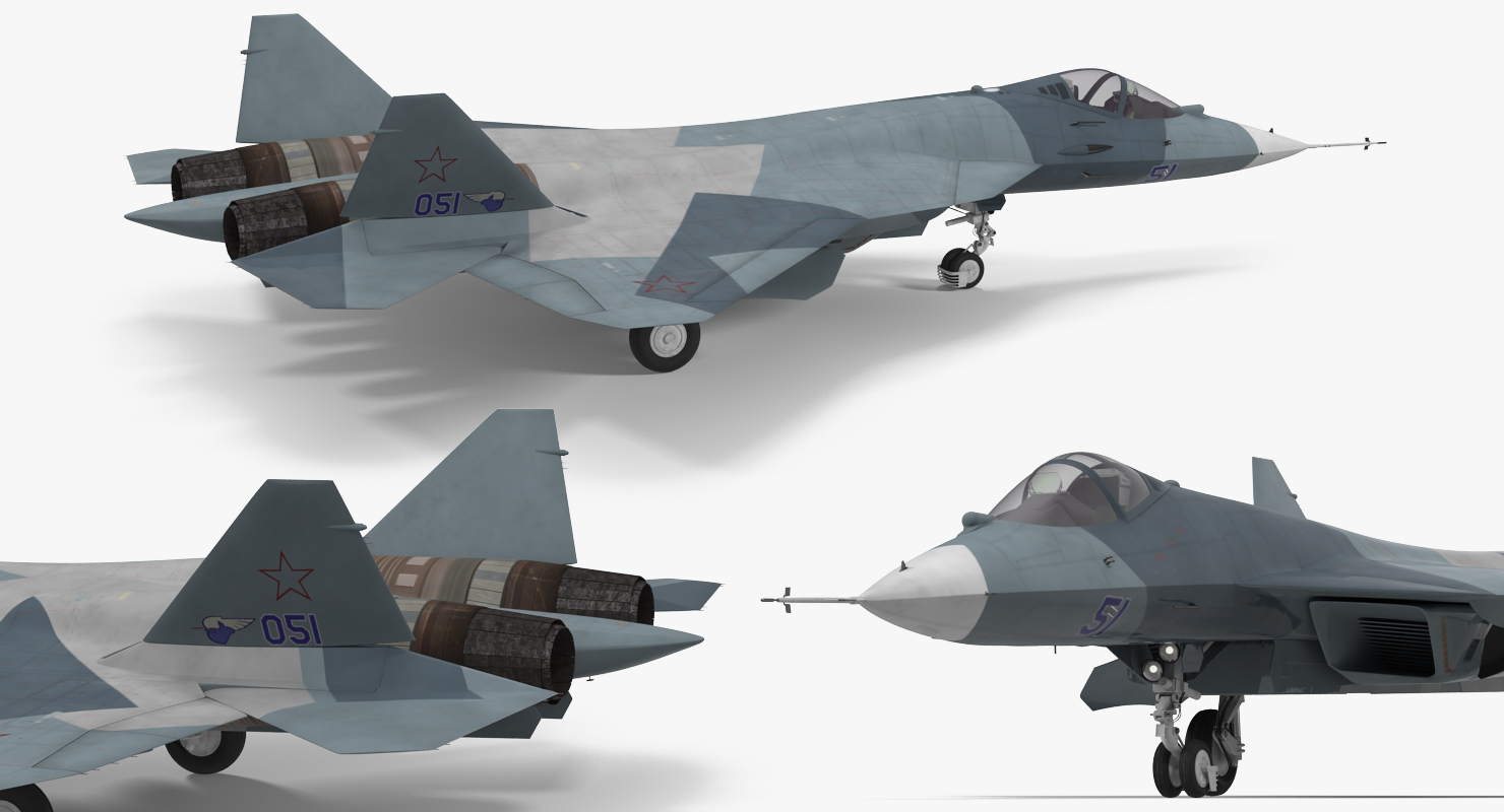 3D Sukhoi T 50 PAK FA model