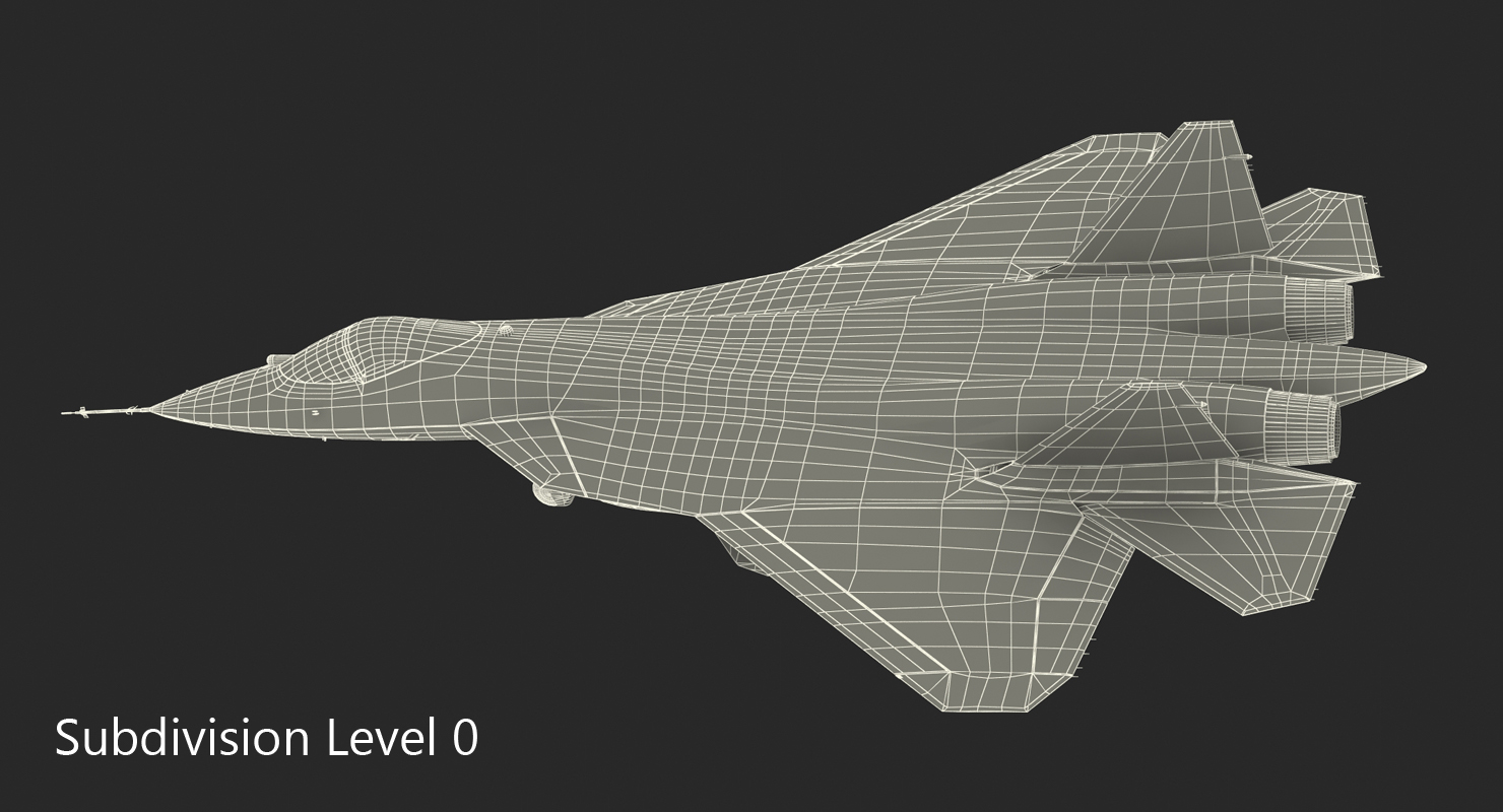 3D Sukhoi T 50 PAK FA model