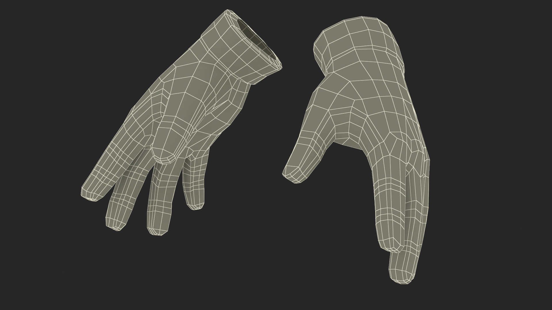 Black Gloves 3D