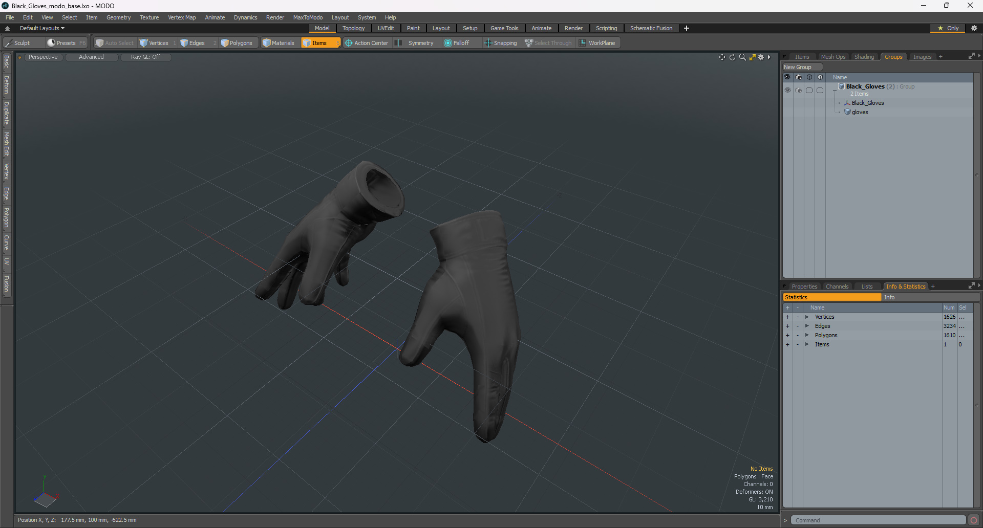 Black Gloves 3D