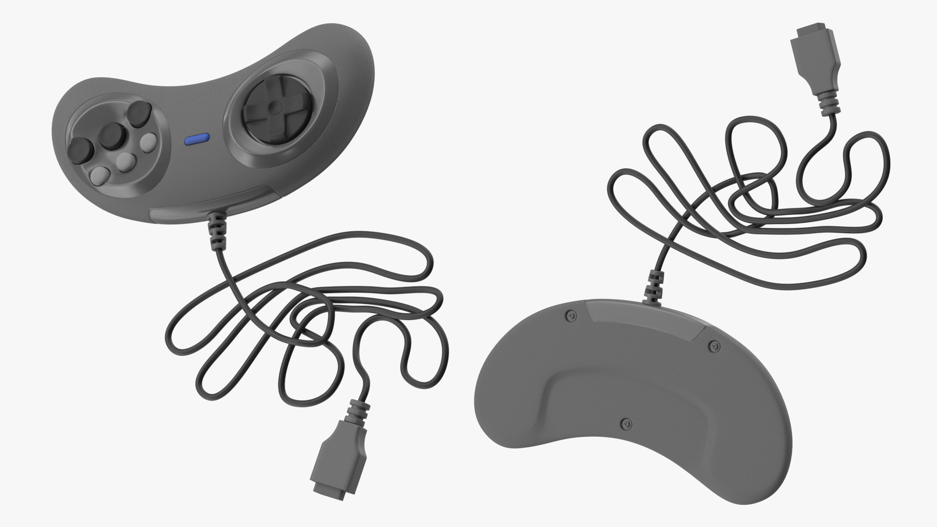 3D model Game Joystick for Console Grey
