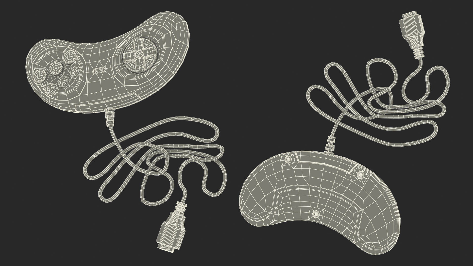 3D model Game Joystick for Console Grey