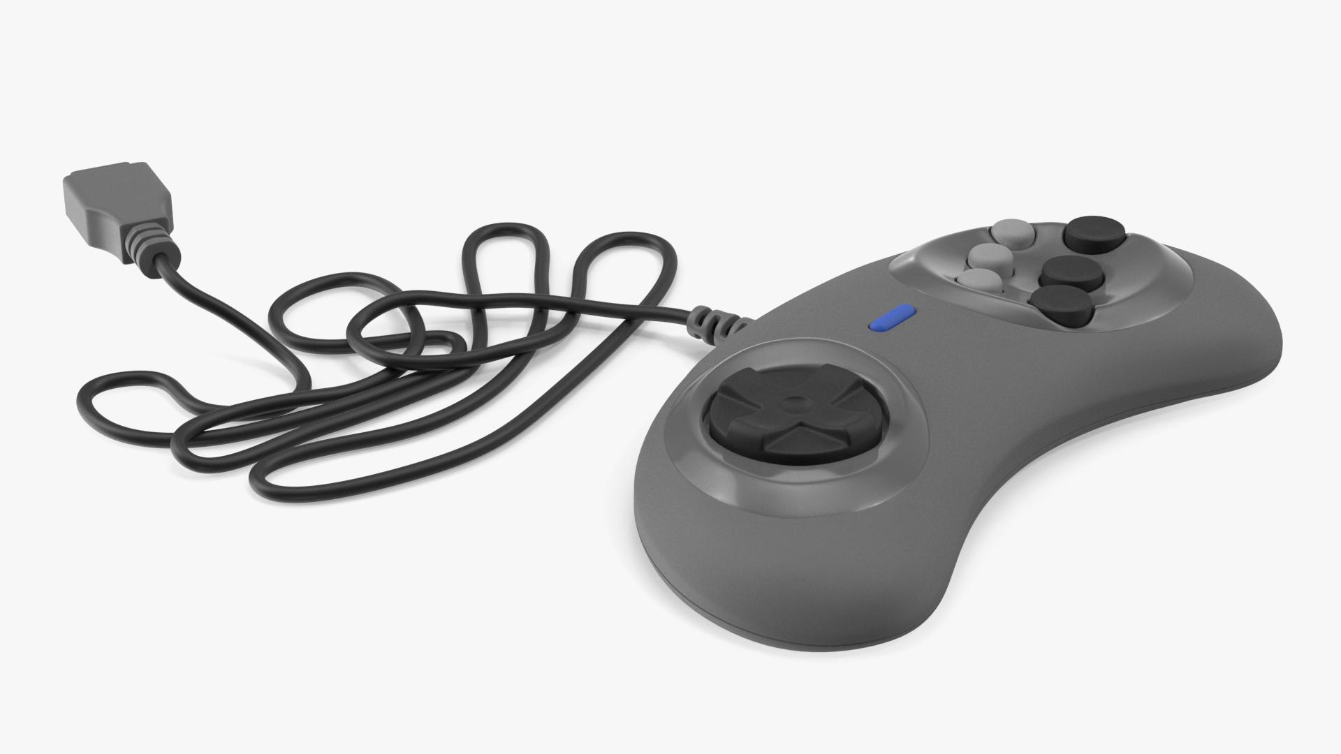 3D model Game Joystick for Console Grey