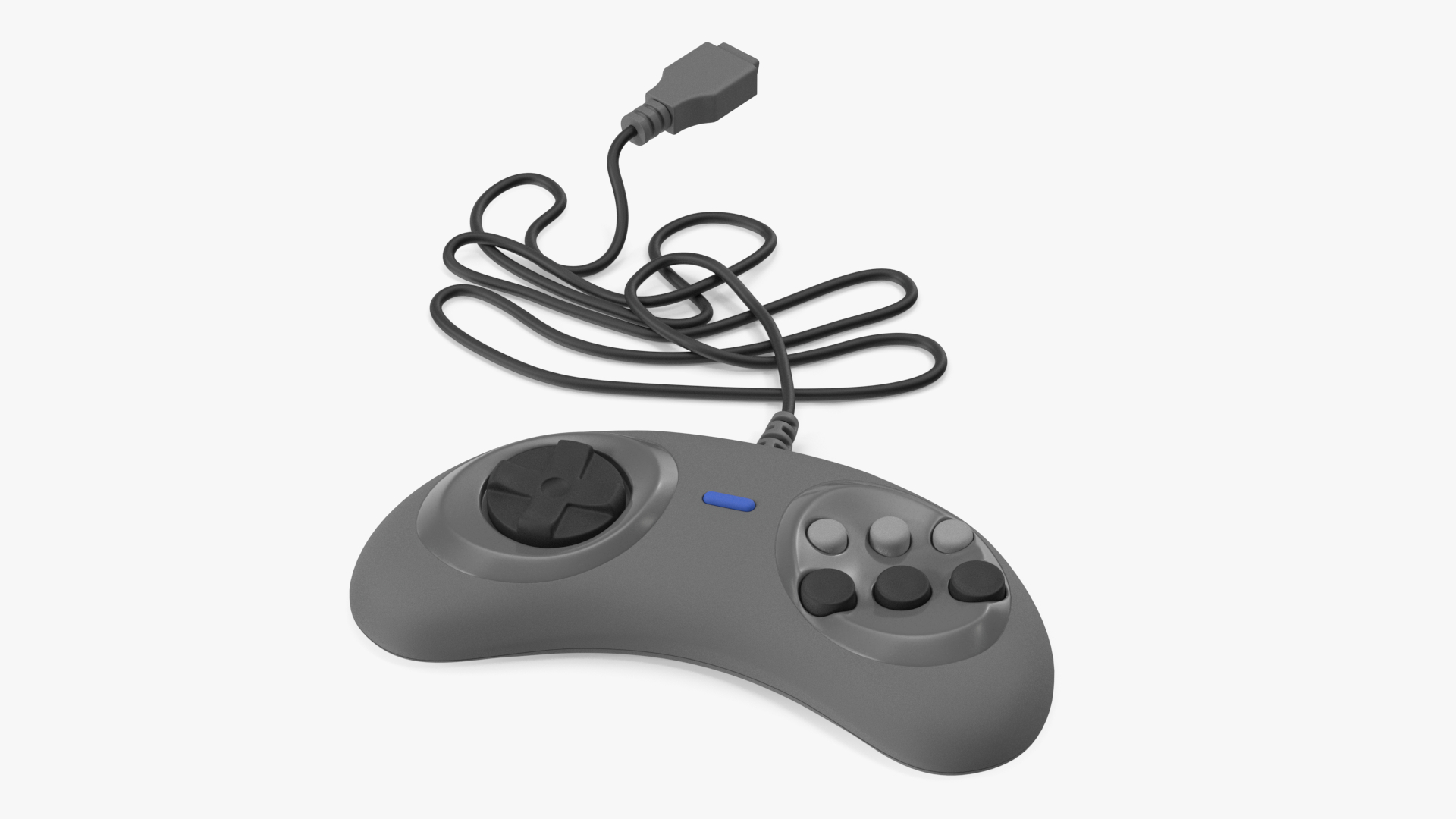 3D model Game Joystick for Console Grey