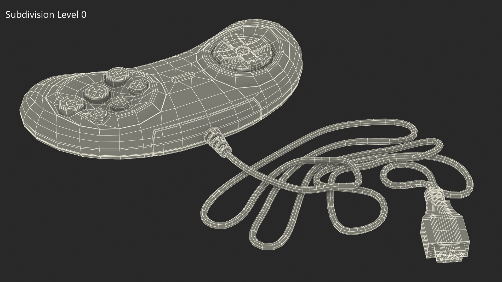 3D model Game Joystick for Console Grey