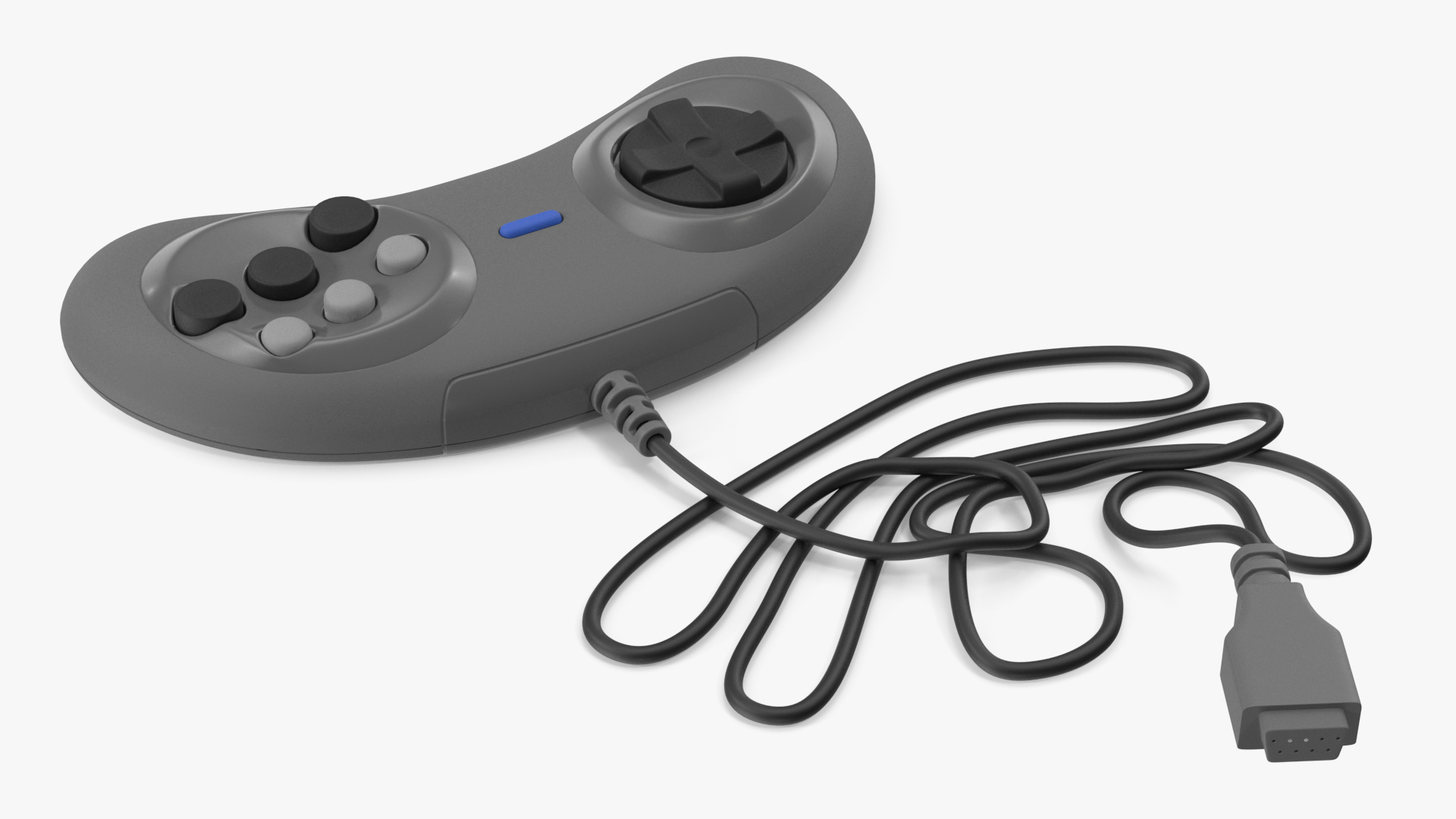 3D model Game Joystick for Console Grey