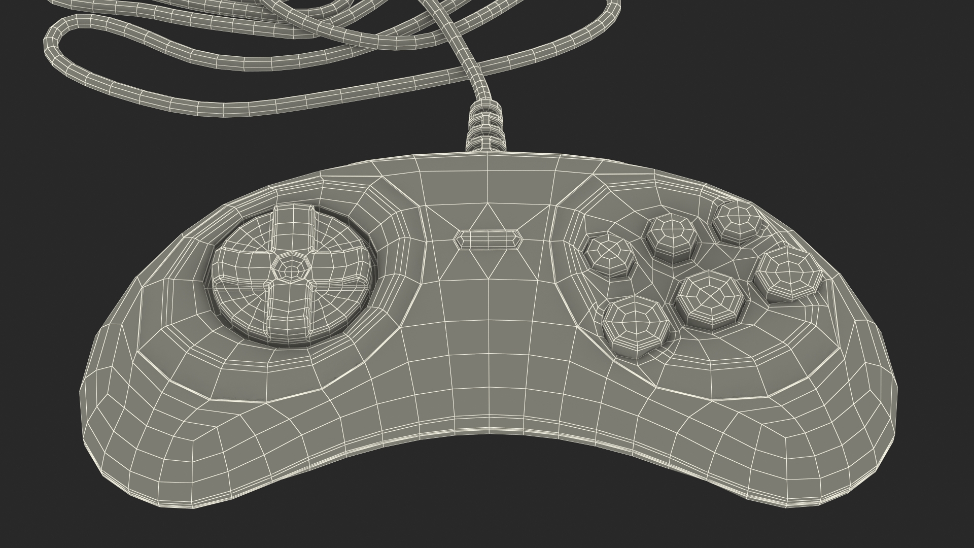 3D model Game Joystick for Console Grey