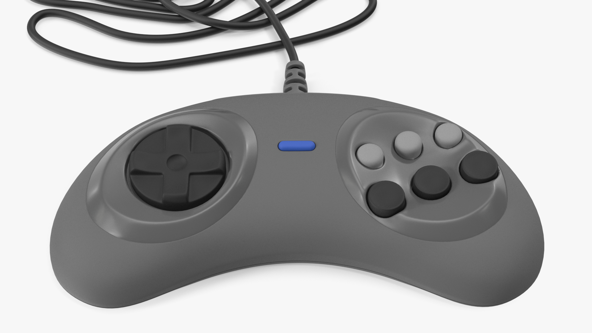 3D model Game Joystick for Console Grey