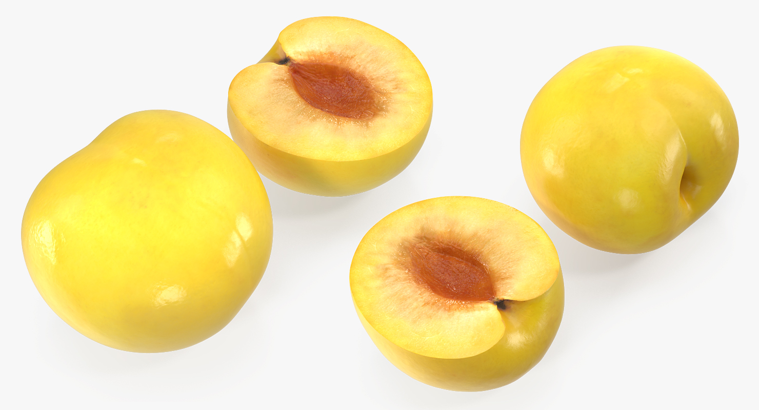 3D model Yellow Plum Set