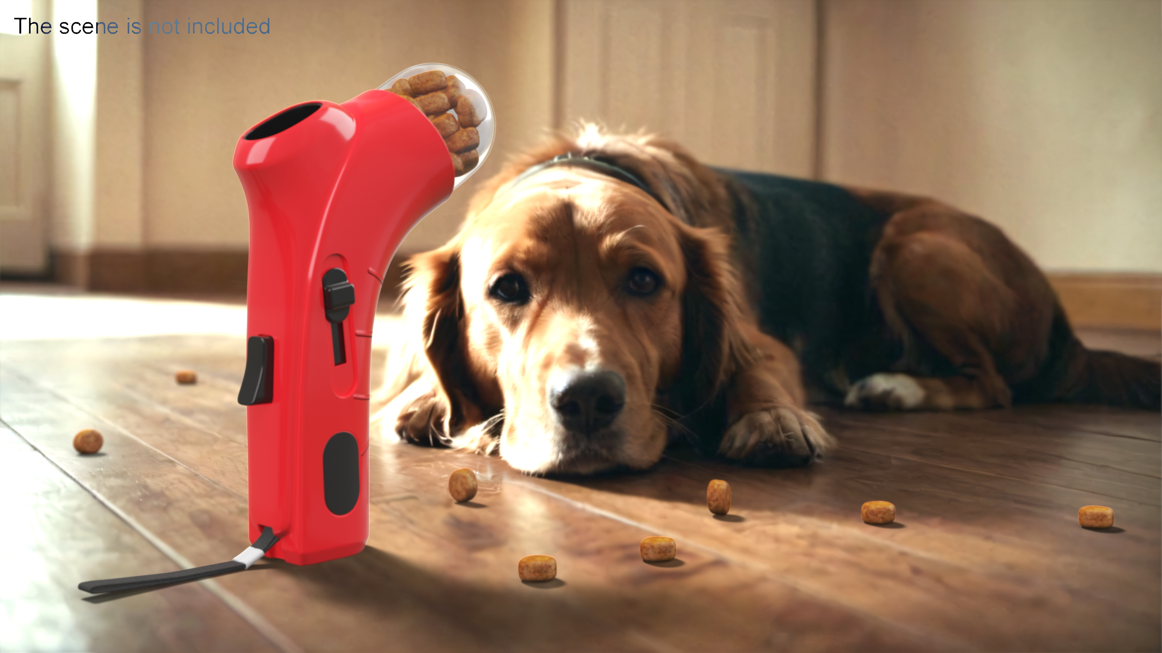3D Puppy Snack Thrower Red with Food model