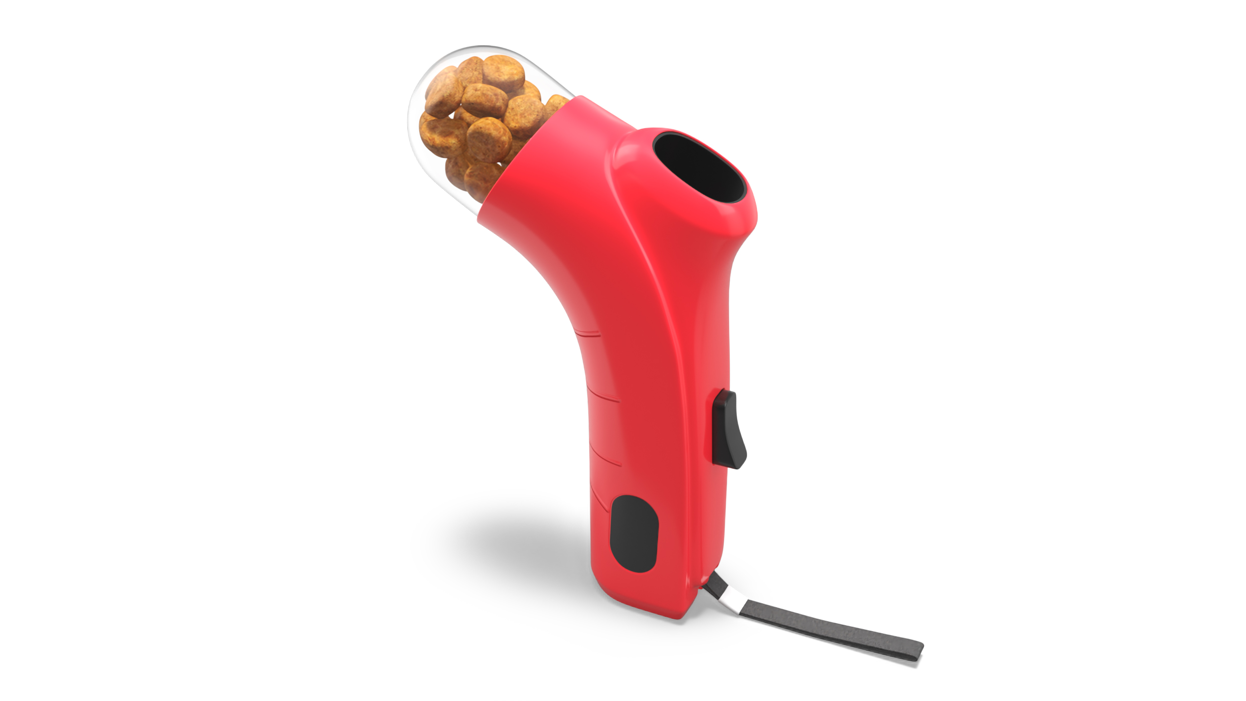 3D Puppy Snack Thrower Red with Food model