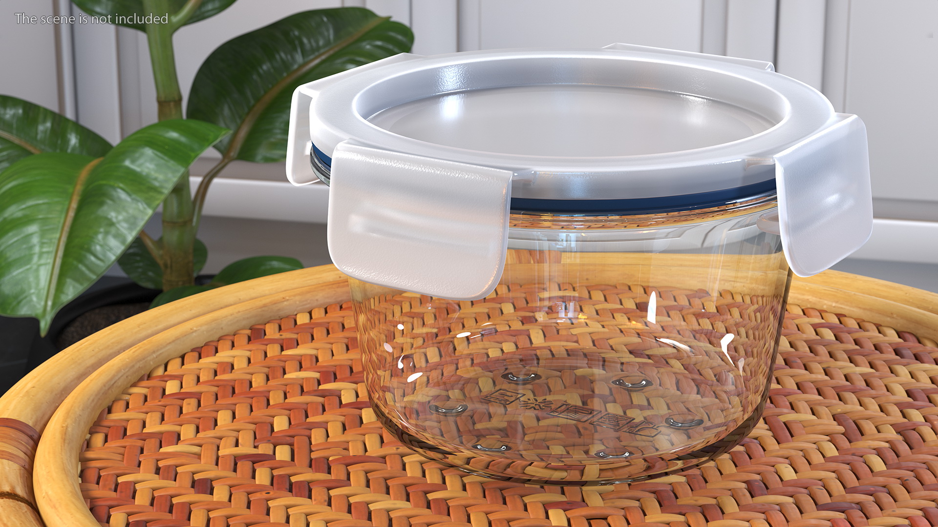 Glass Clip Lock Food Storage Container Set 3D