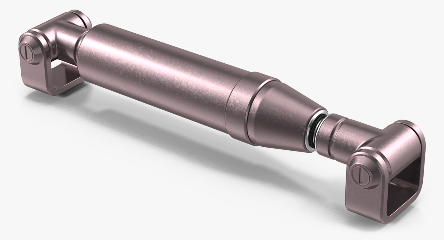 Anodized Hydraulic Cylinder 7 3D model