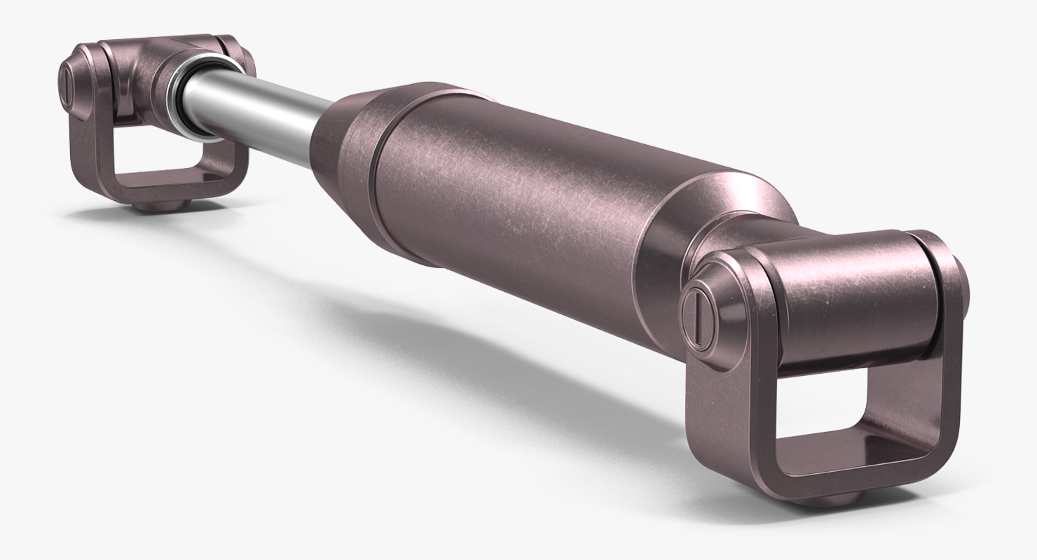 Anodized Hydraulic Cylinder 7 3D model